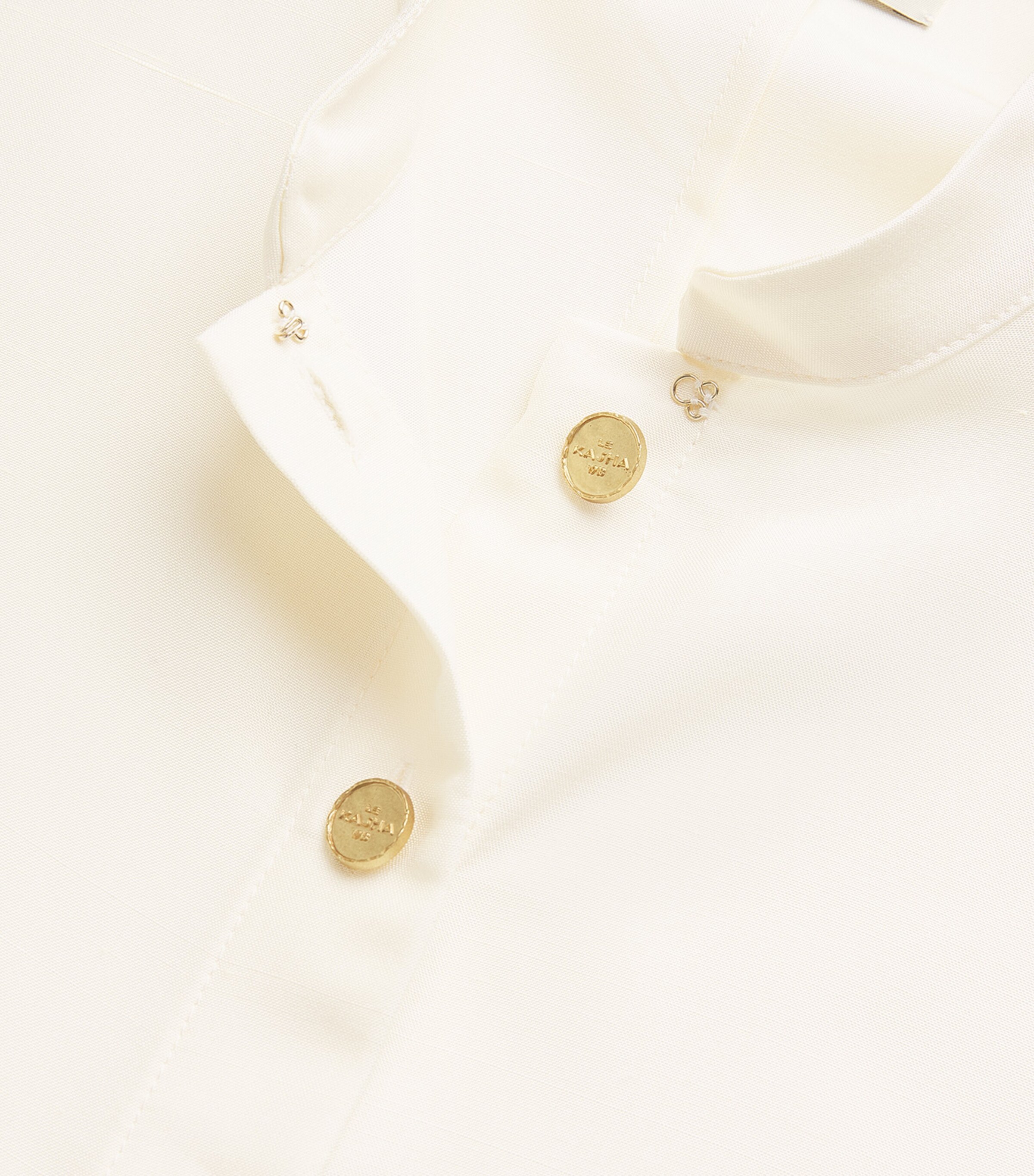 Le Kasha Womens Silk Sleeveless Abydos Shirt Cream Image 6