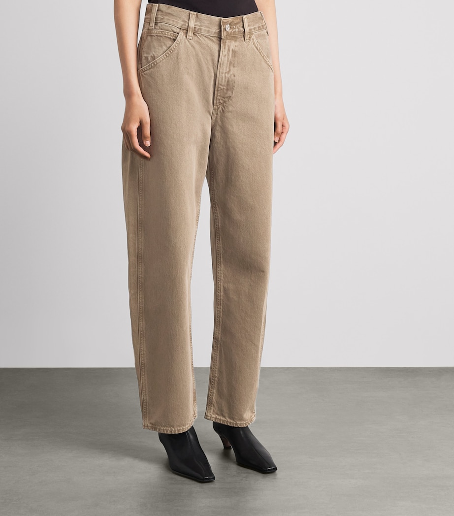 Citizens of Humanity Womens Miro Deck Relaxed Jeans Cocoa (grey Brown) Image 4
