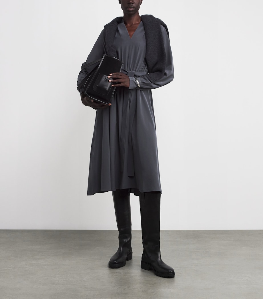 Silk Severin Midi Dress SMOKE Image 2