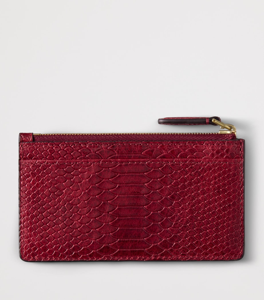 Mulberry Leather Continental Zipped Long Card Holder Apple Red Image 3