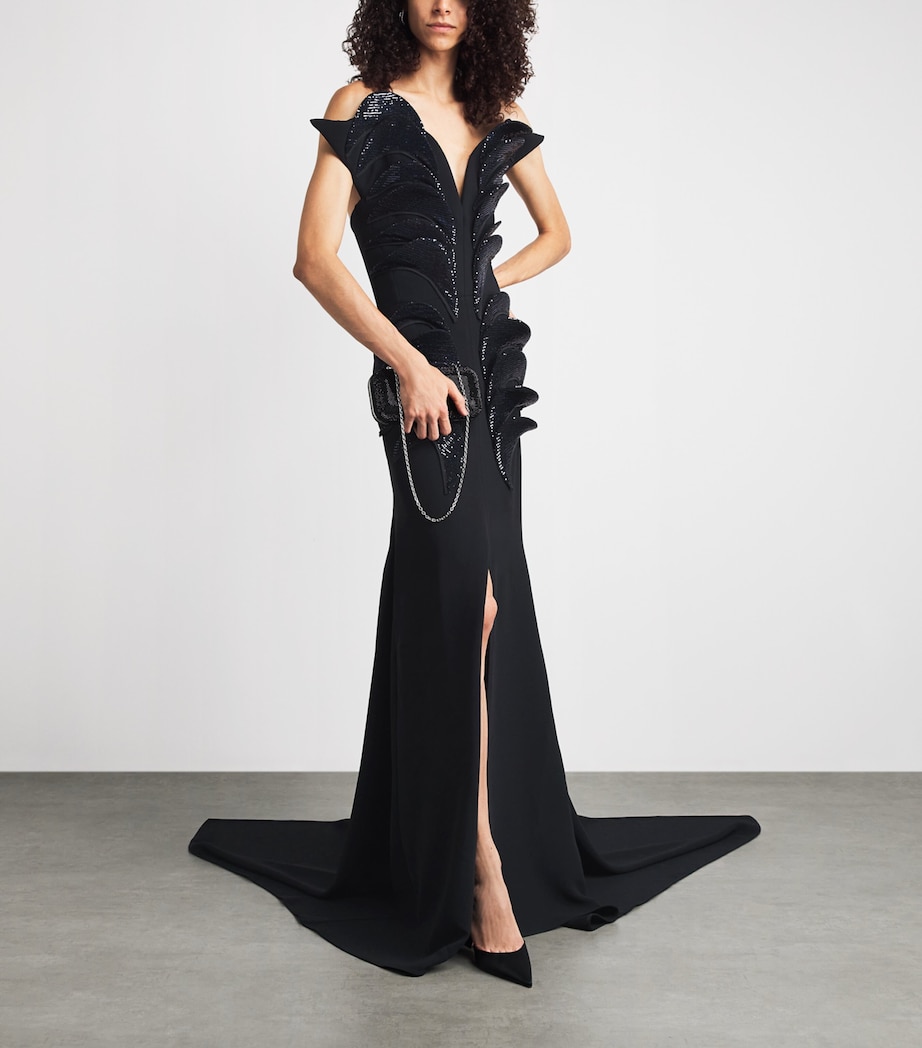Maticevski Womens Spearhead Gown Black / Nightclub Image 2