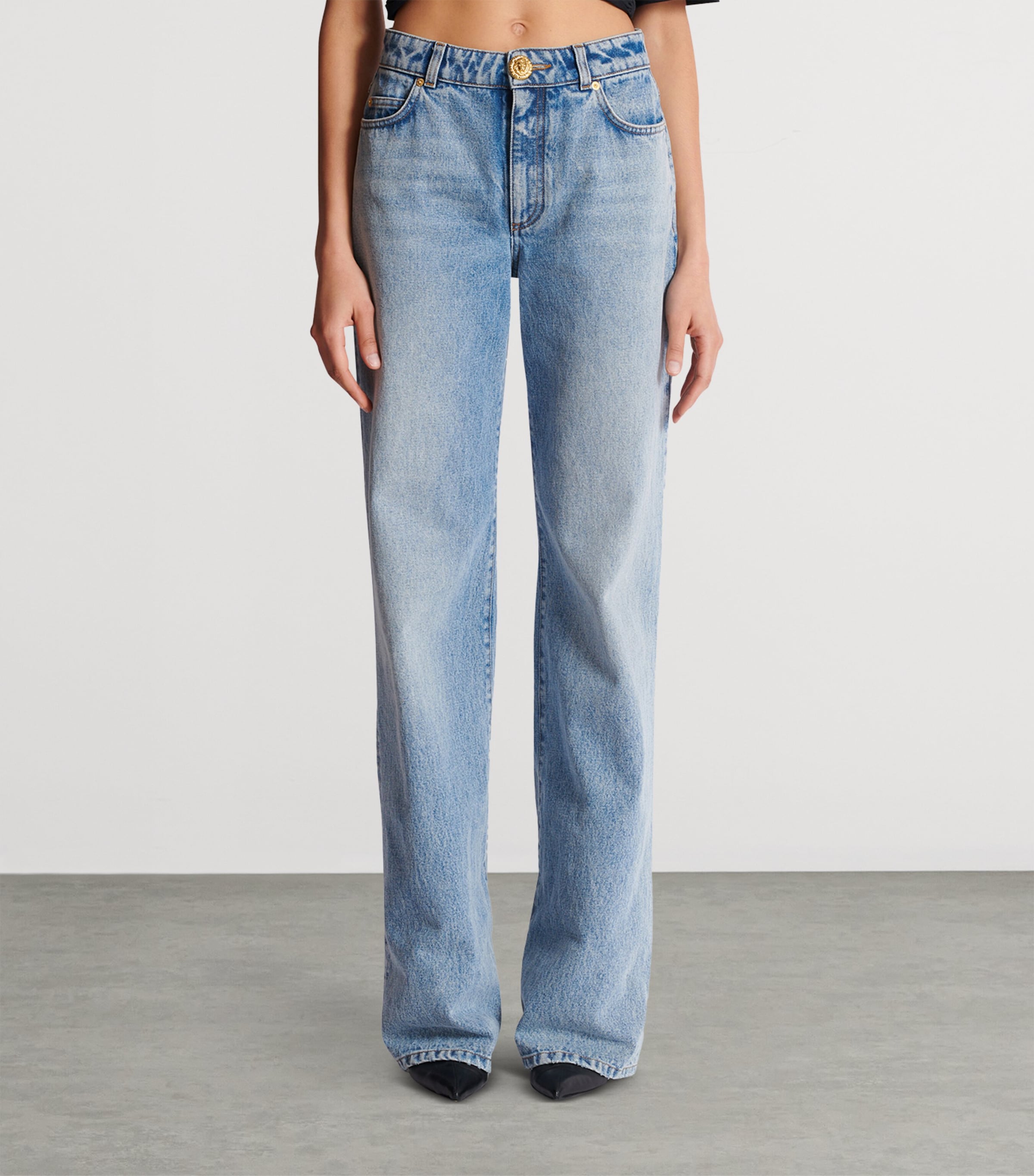 Straight-Leg Jeans 6AW BLEU JEAN DELAV Image 5
