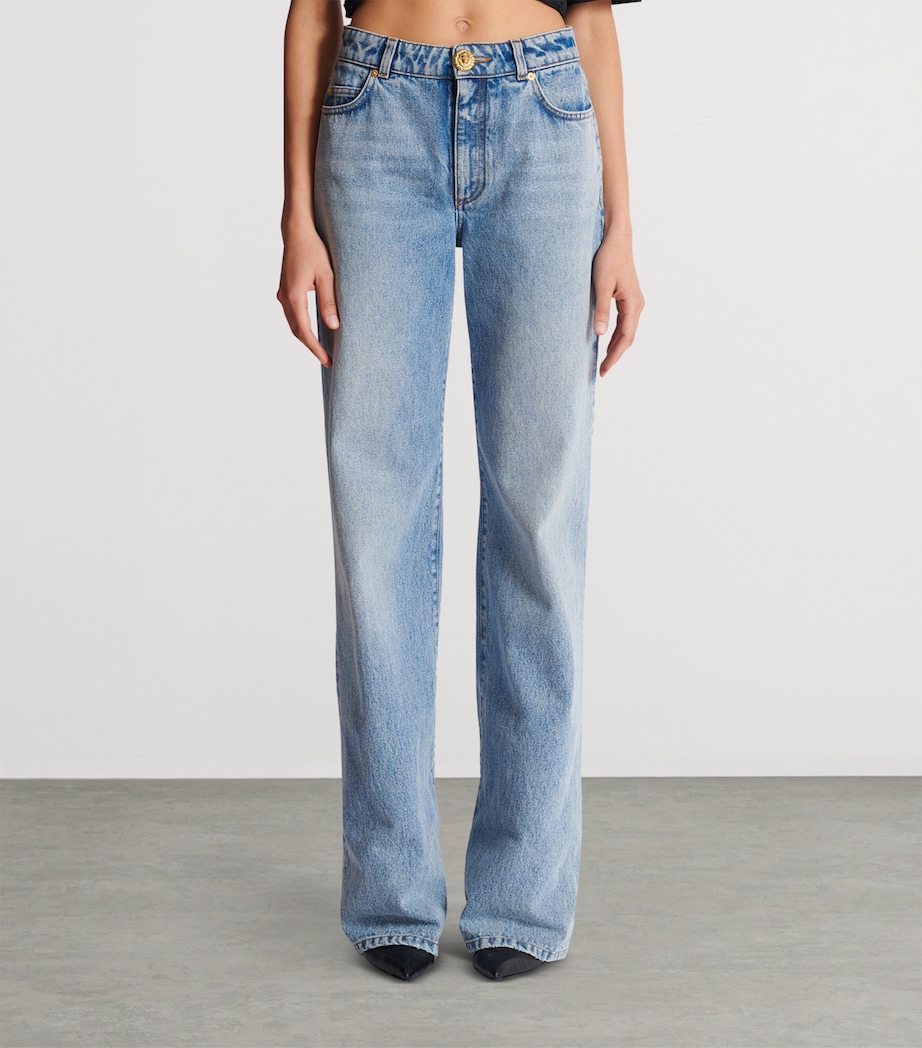 Straight-Leg Jeans 6AW BLEU JEAN DELAV Image 5