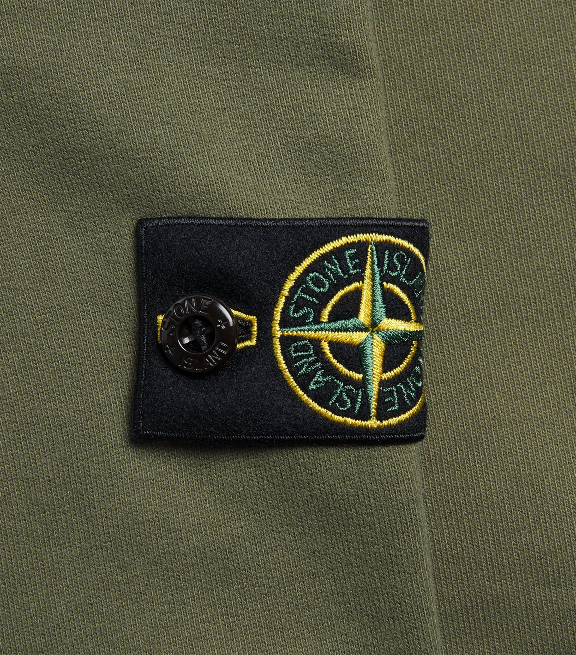 Stone Island Junior Cotton Badge Sweatshirt (2-14 Years) Military Green Image 2