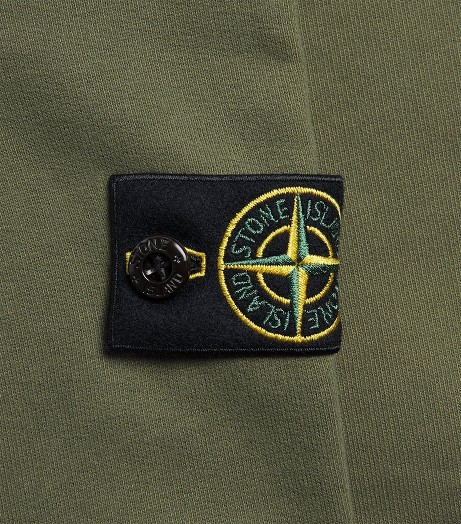 Stone Island Junior Cotton Badge Sweatshirt (2-14 Years) Military Green Image 2