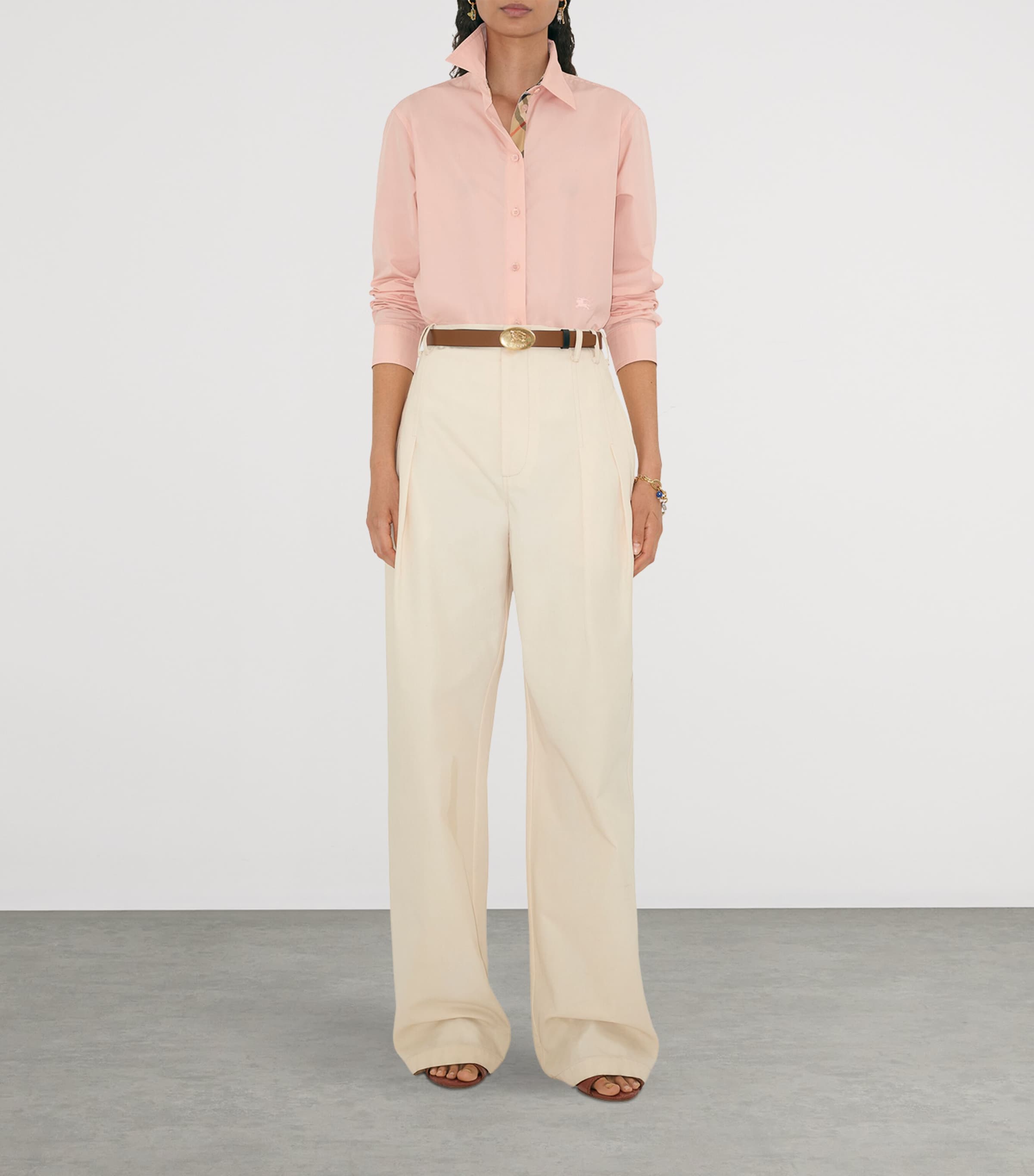 Leather Oval Knight Stamp Belt BLACK/HAZEL Image 5