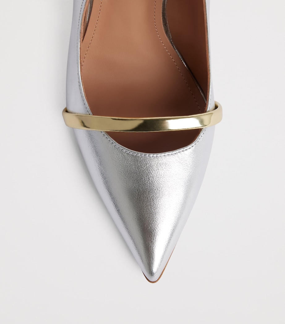 Metallic Leather Maureen Mules 100 SILVER Image 5