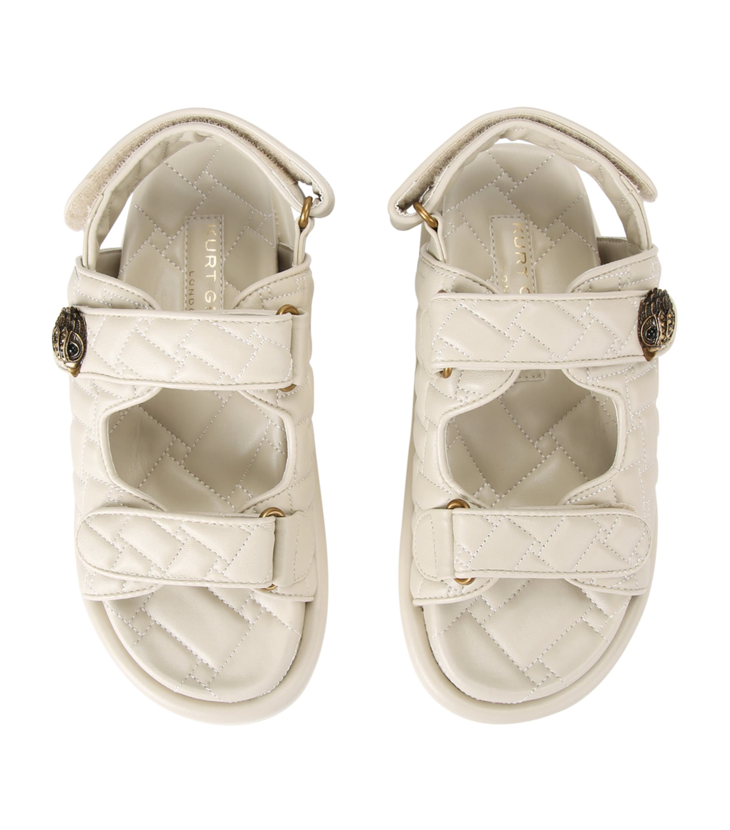 Kurt Geiger London Quilted Orson Sandals Bone Image 4