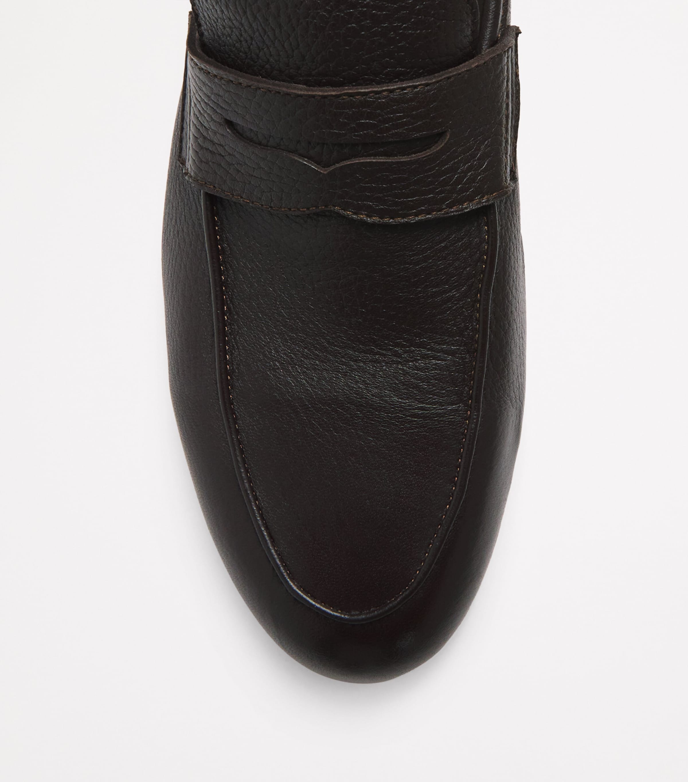 Grained Leather Loafers 030 DARK BROWN EBONY Image 5
