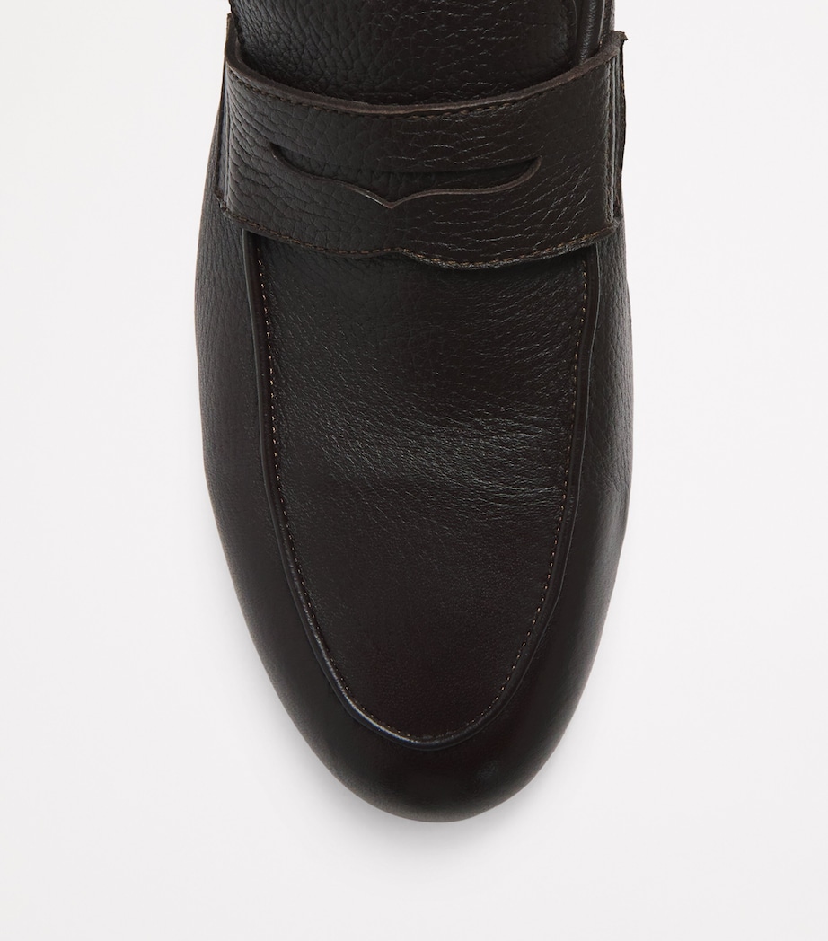 Grained Leather Loafers 030 DARK BROWN EBONY Image 5