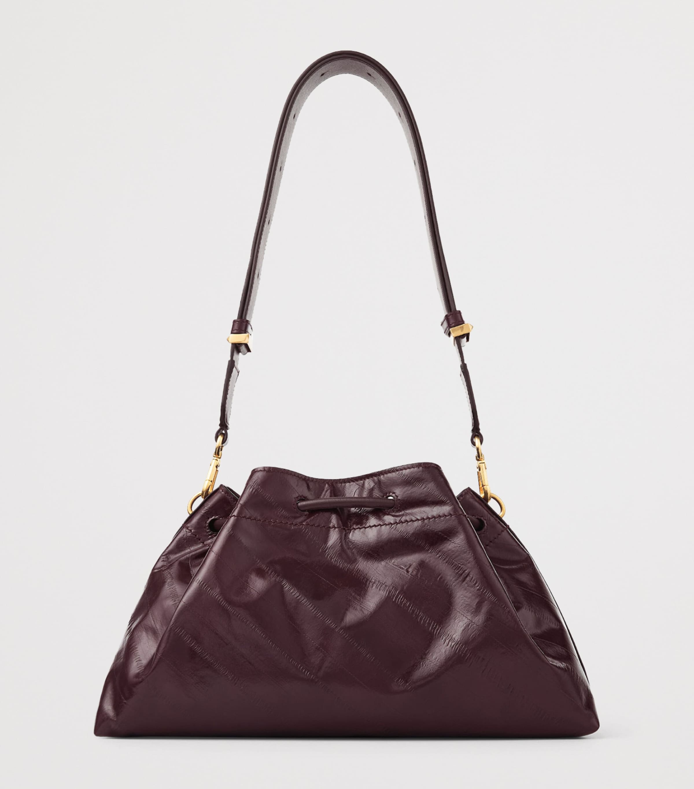 Jimmy Choo Leather Bon Bon Shoulder Bag Barolo/gold Image 2