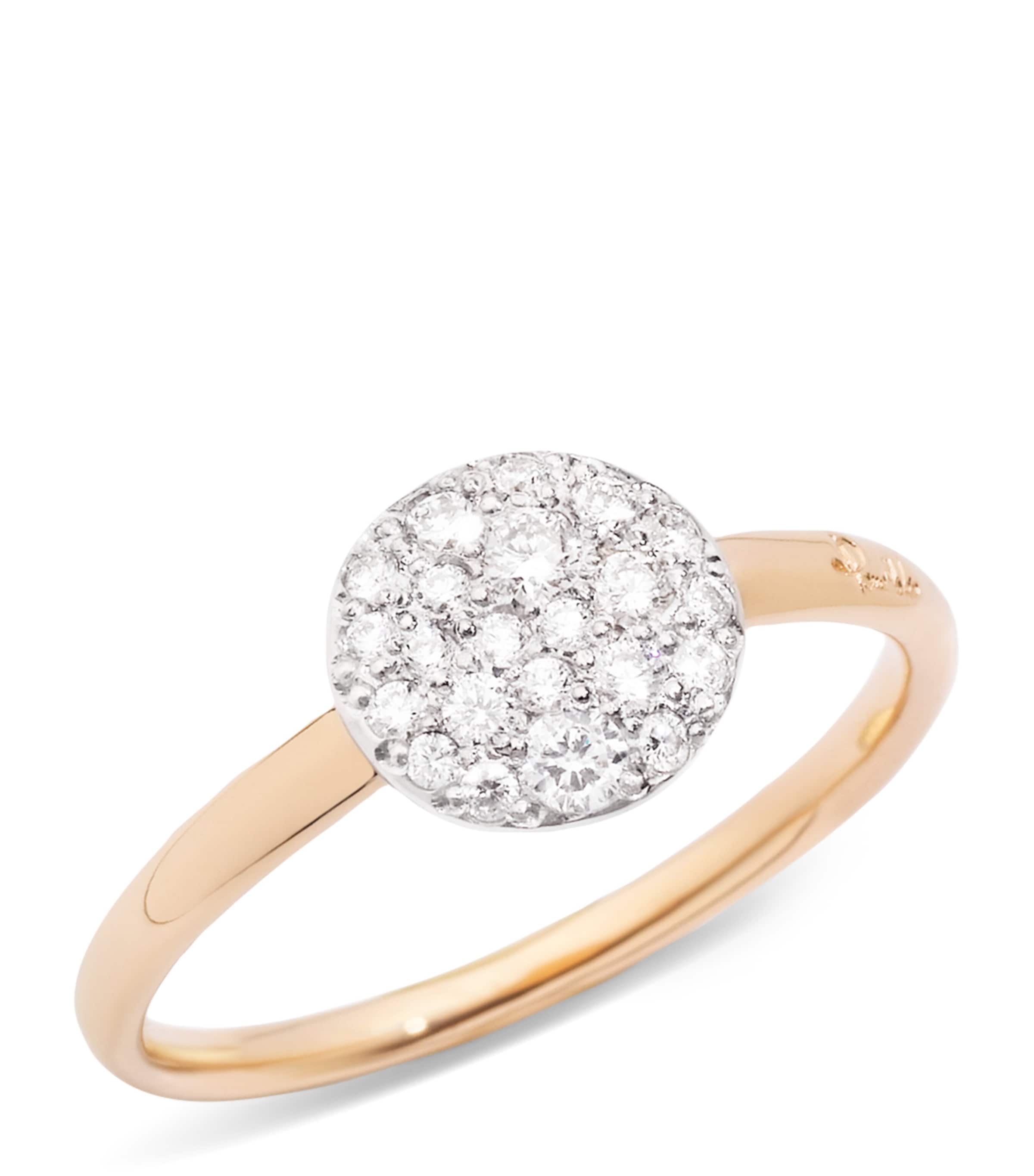 Pomellato Rose Gold and Diamond Sabbia Ring Image 1