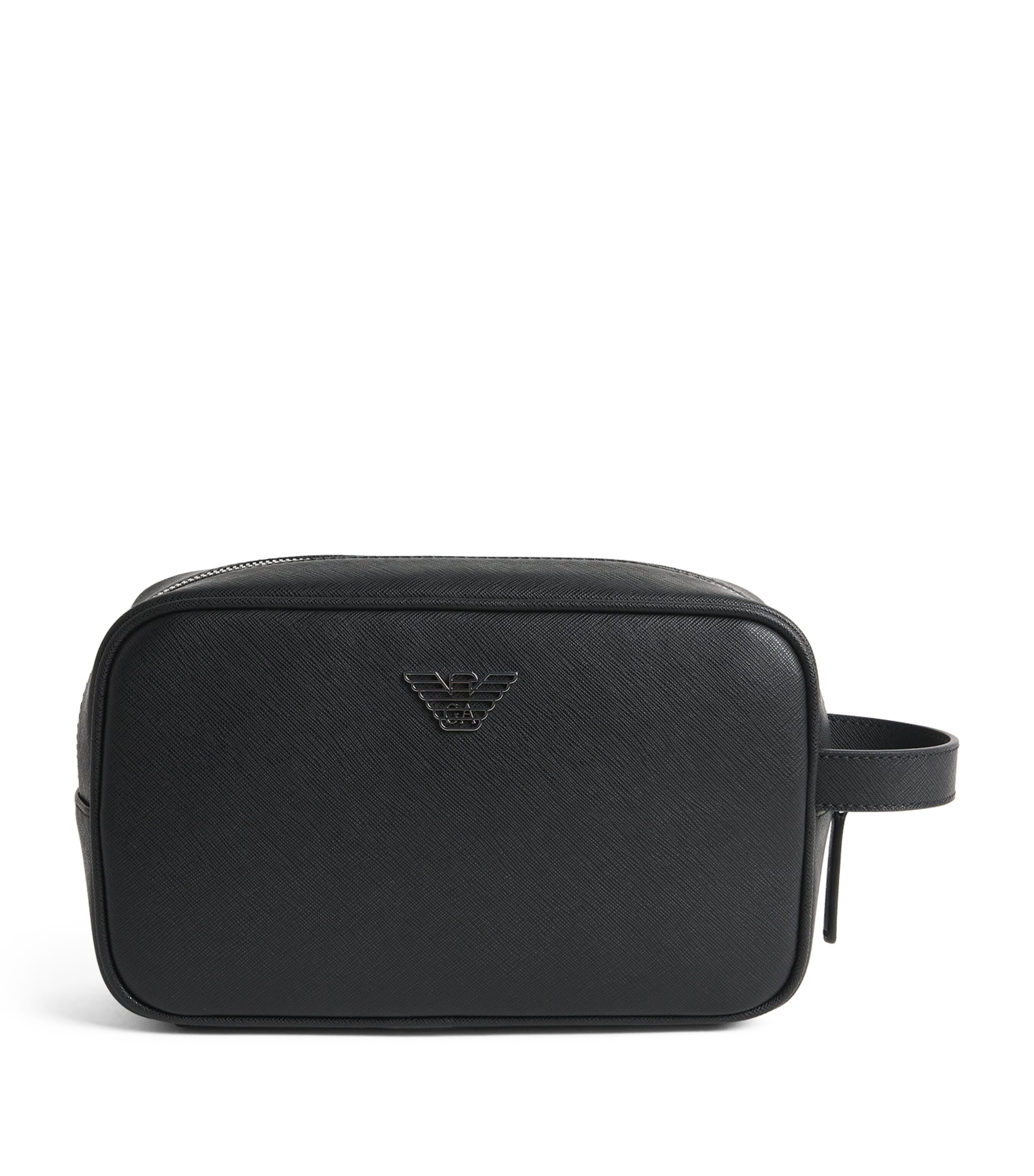 Emporio Armani Faux Leather Wash Bag | Luggage | Wash Bags | Designers | Emporio Armani