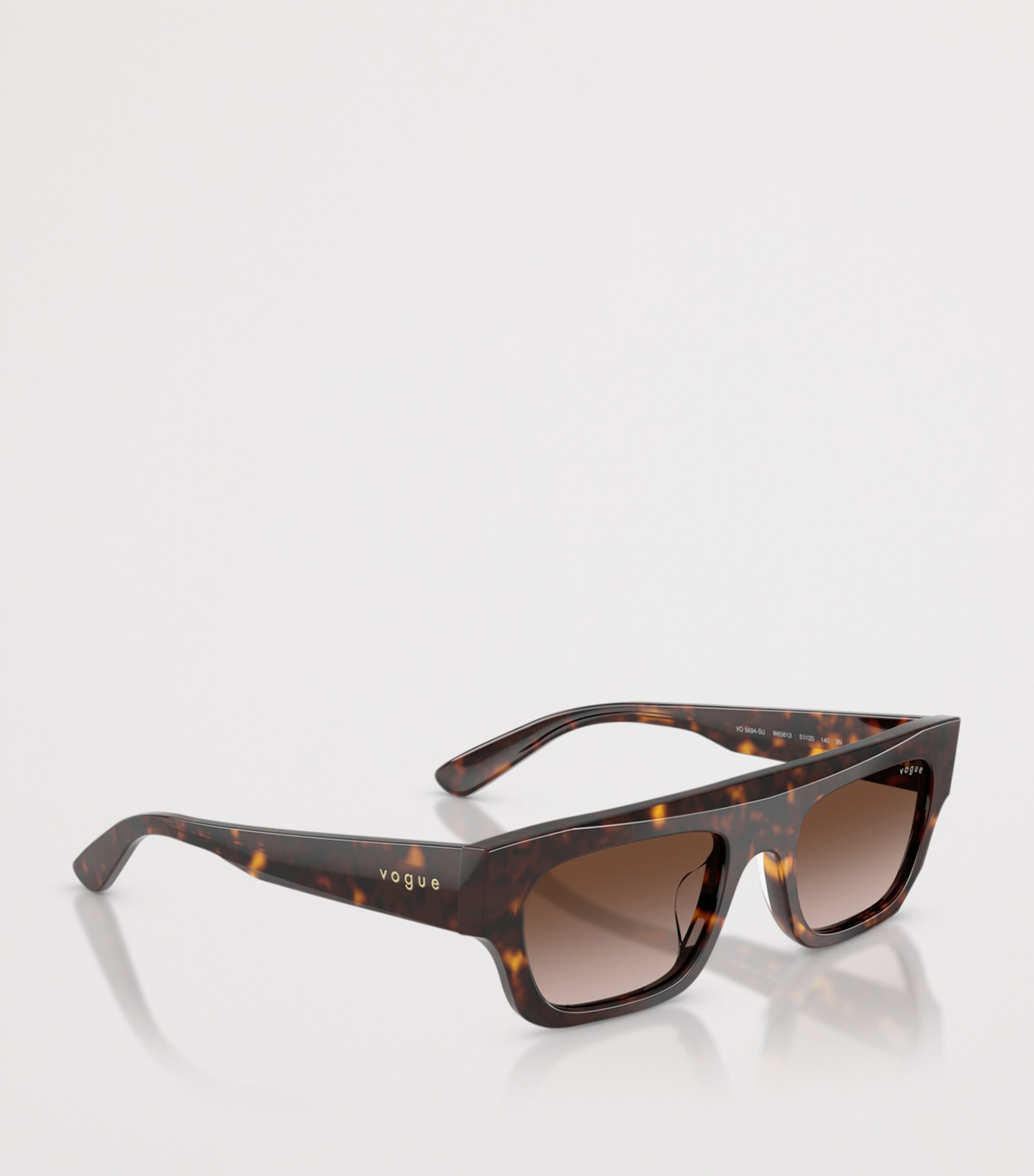 Vogue Rectangular Sunglasses Brown Image 6