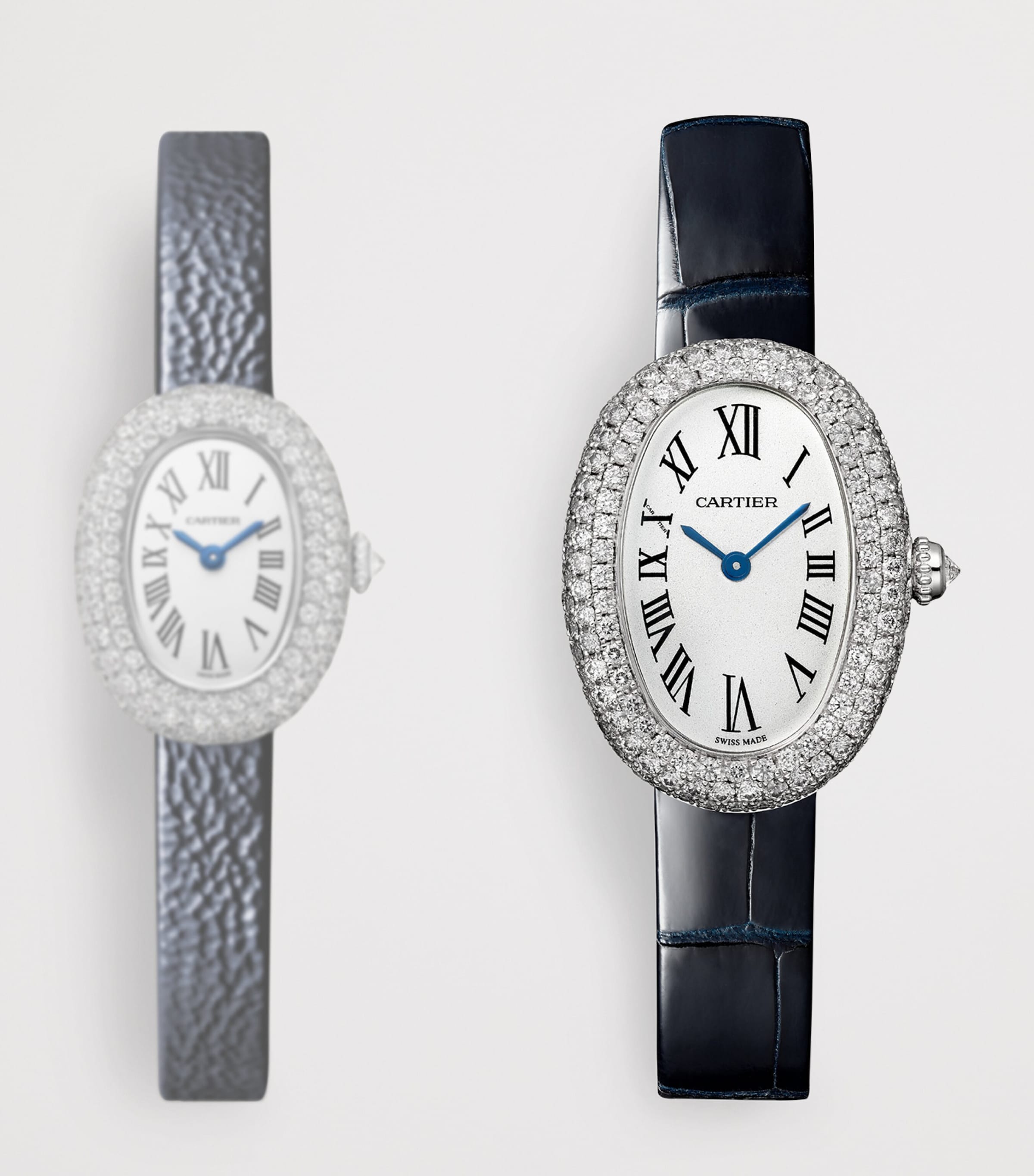 Cartier White Gold and Diamond Baignoire 1920 Watch 26mm Silvered Image 5