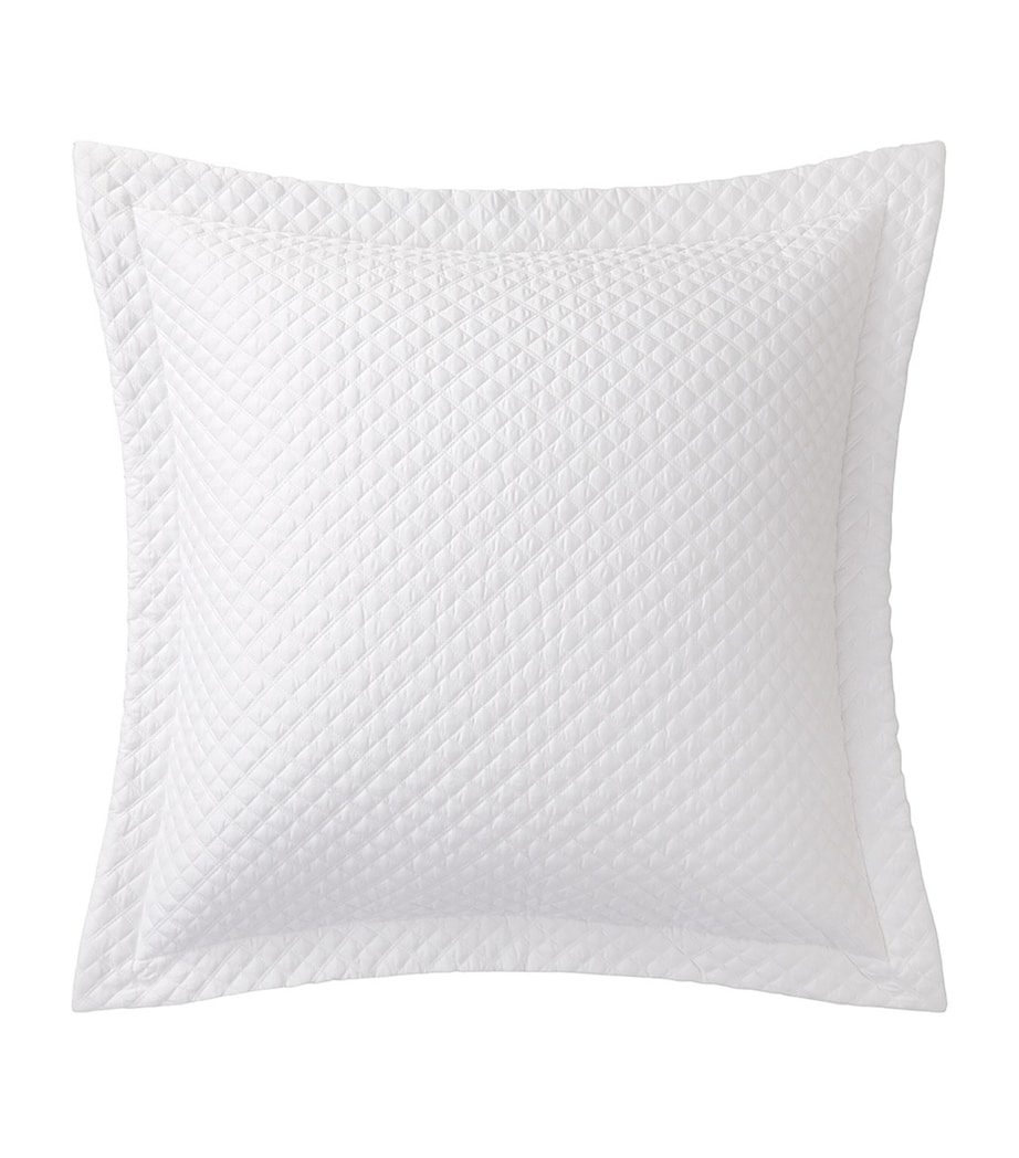 Ralph Lauren Home Cotton Argyle Square Pillowcase (65cm x 65cm) White Image 1
