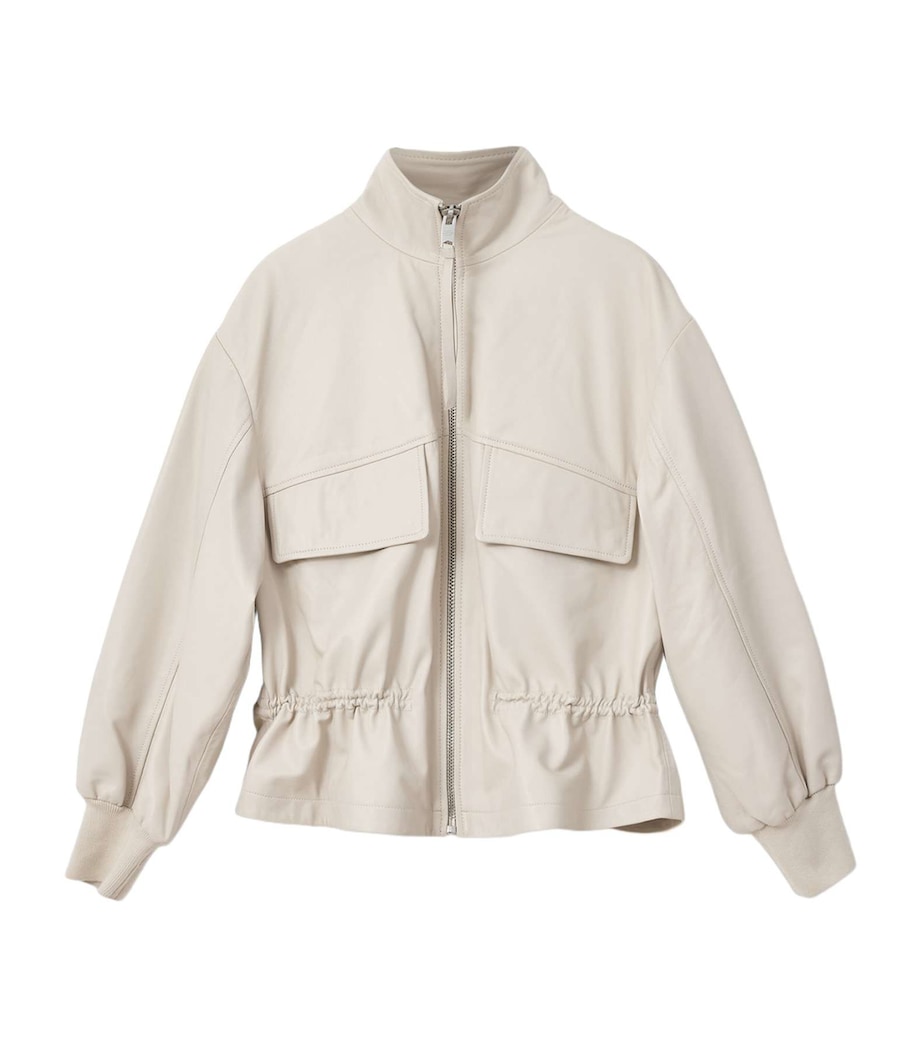 Leather Flor Jacket OFF WHITE Image 1