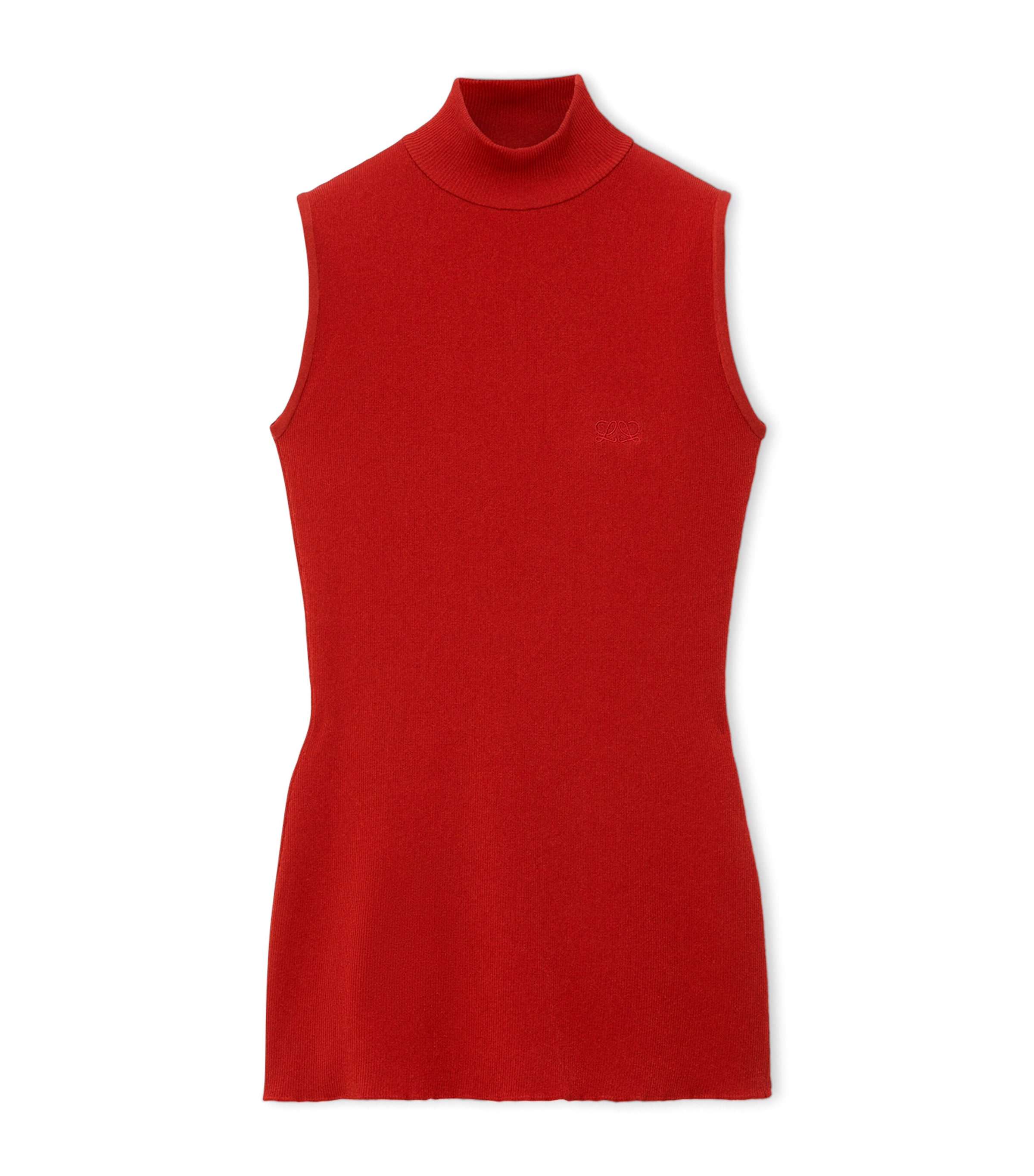 LOEWE Womens Sleeveless Rollneck Top Red Image 1