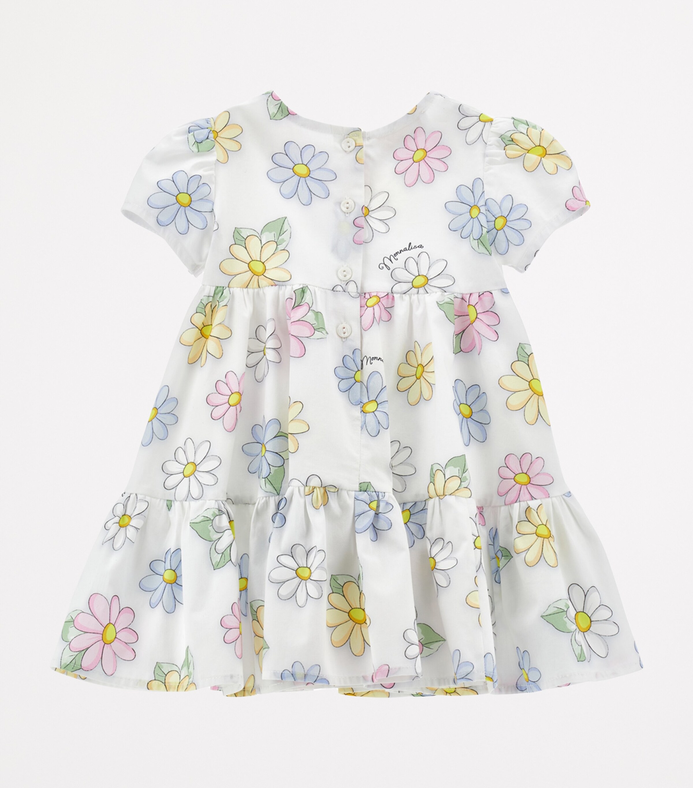Cotton Flower Print Dress (6-36 Months) BIANCO Image 2