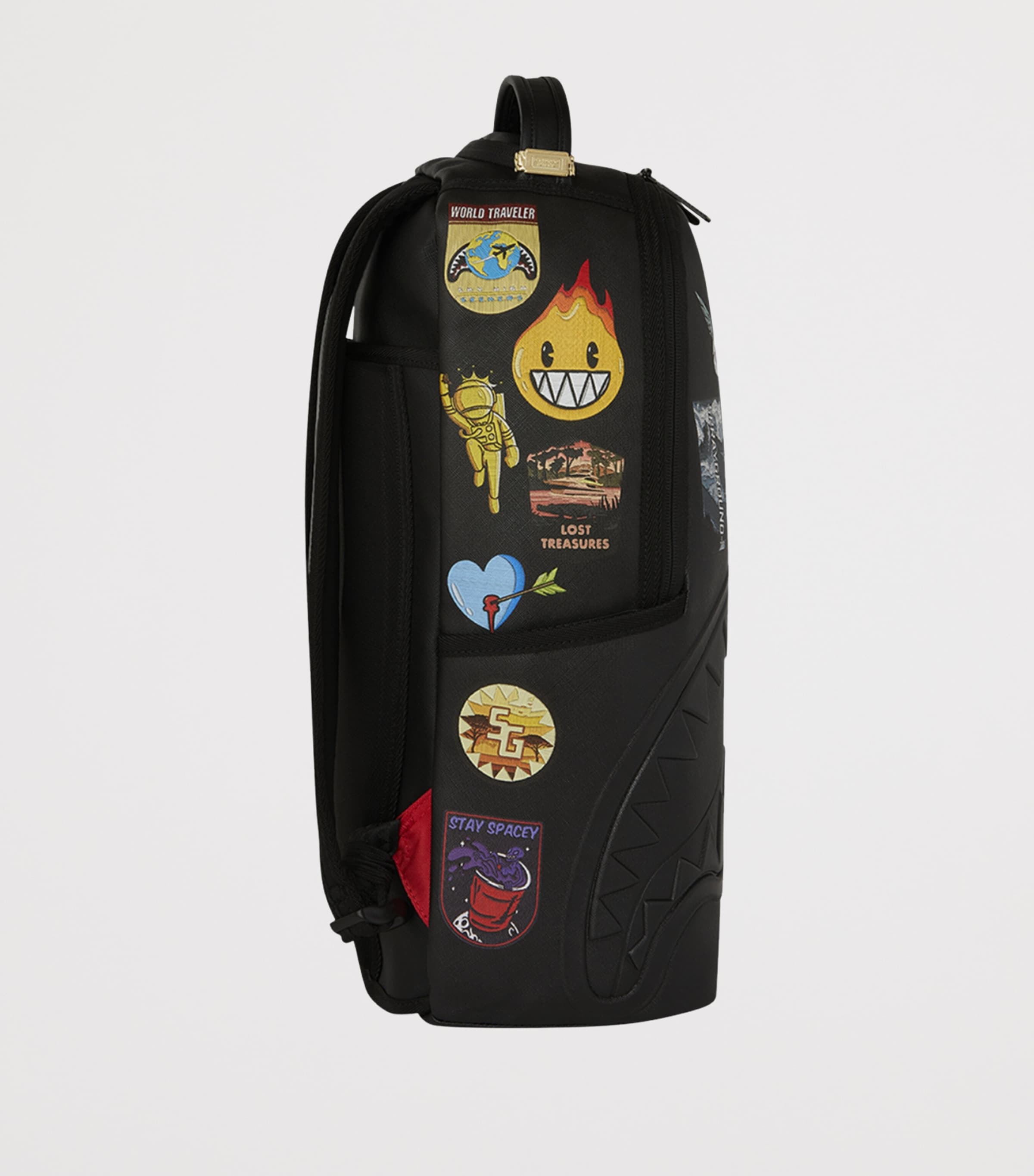 Embossed Patch Backpack BLACK Image 3