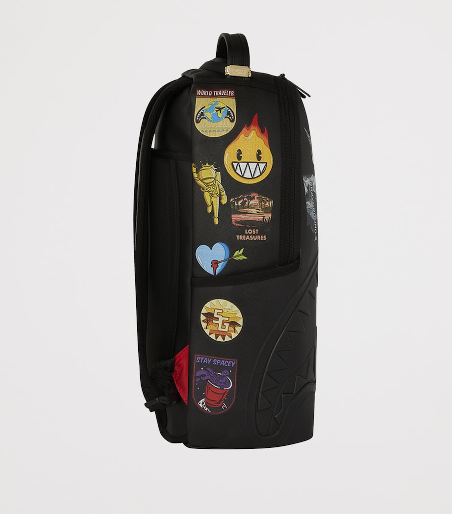 Embossed Patch Backpack BLACK Image 3