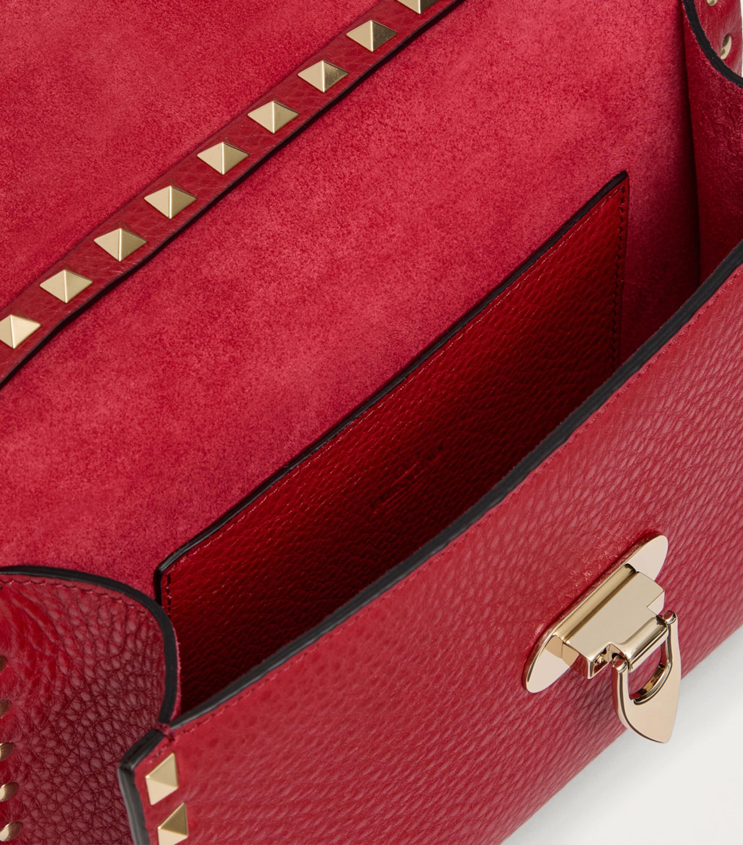 Calf Leather Rockstud Alcove Shoulder Bag 0RO Image 7