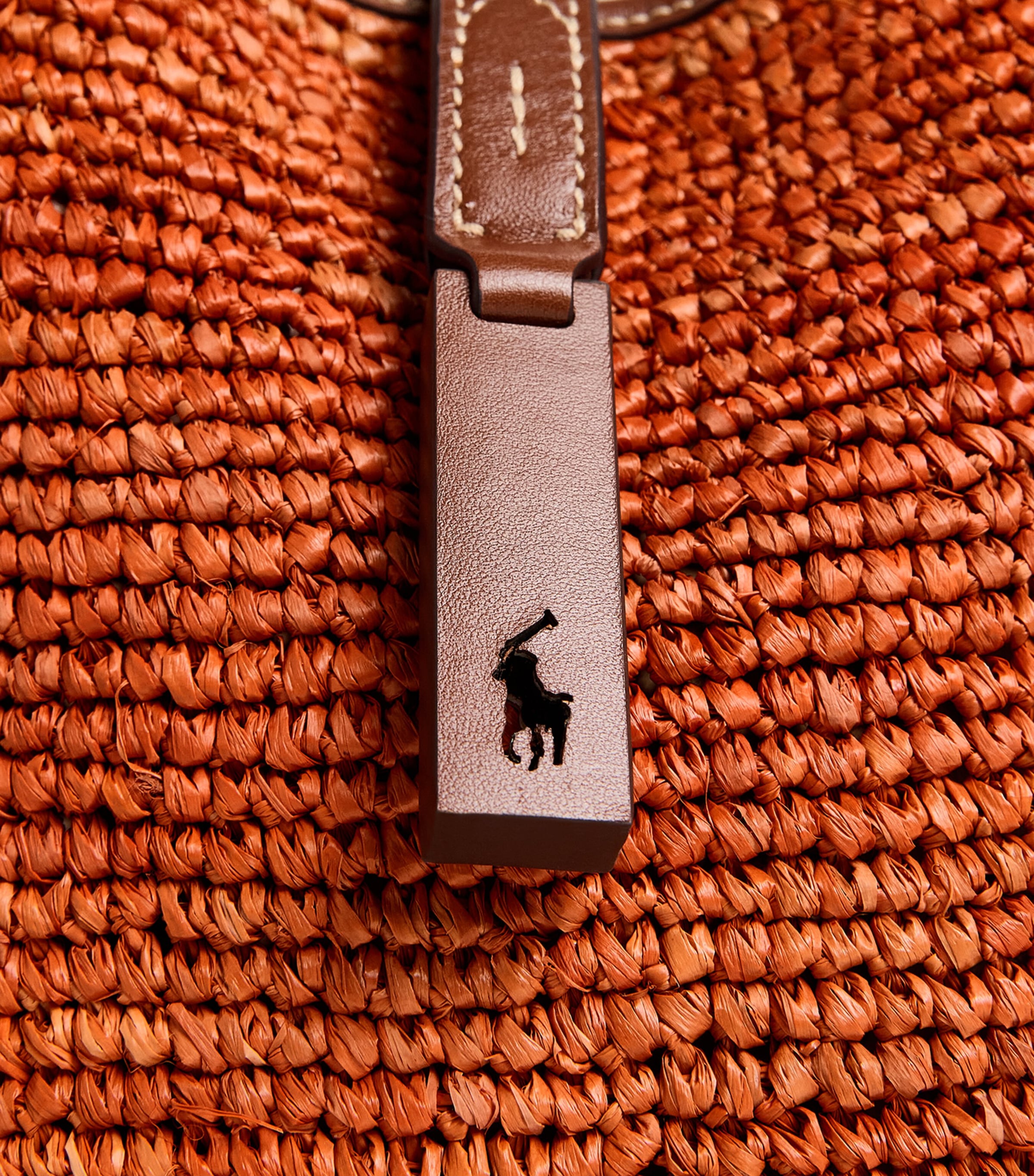 Small Crochet Polo ID Shoulder Bag SEQUOIA/CUOIO Image 7