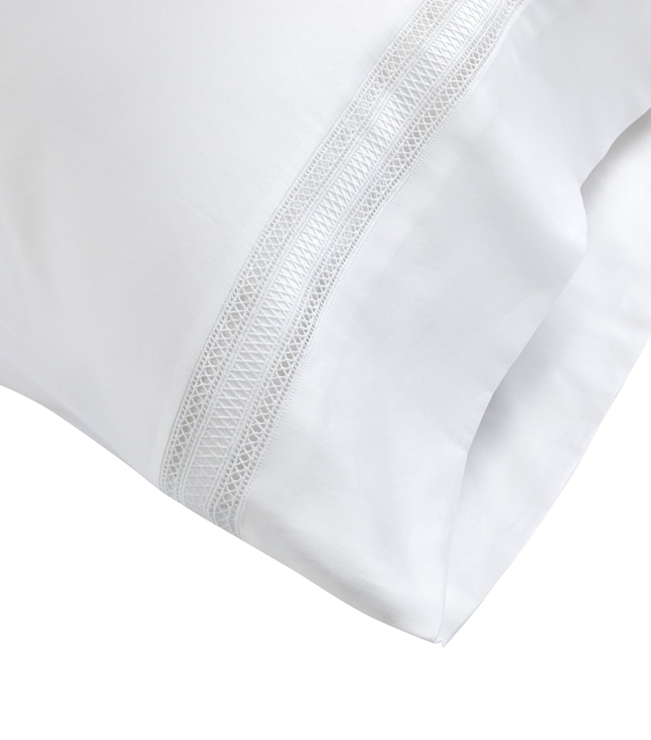 Ralph Lauren Home Cotton Sateen Alistair Pillowcase (50cm x 75cm) White Image 3