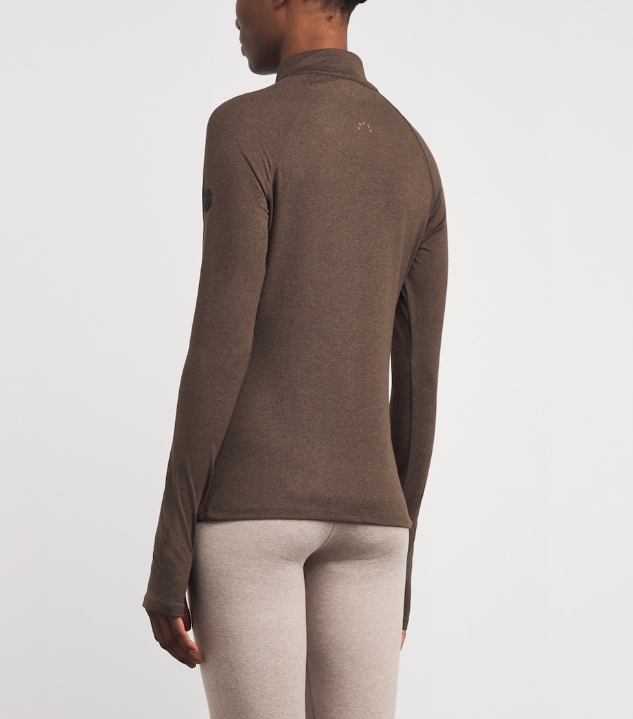 Always Warm Half-Zip Base Layer Top DEEP CHOCOLATE MARL Image 4