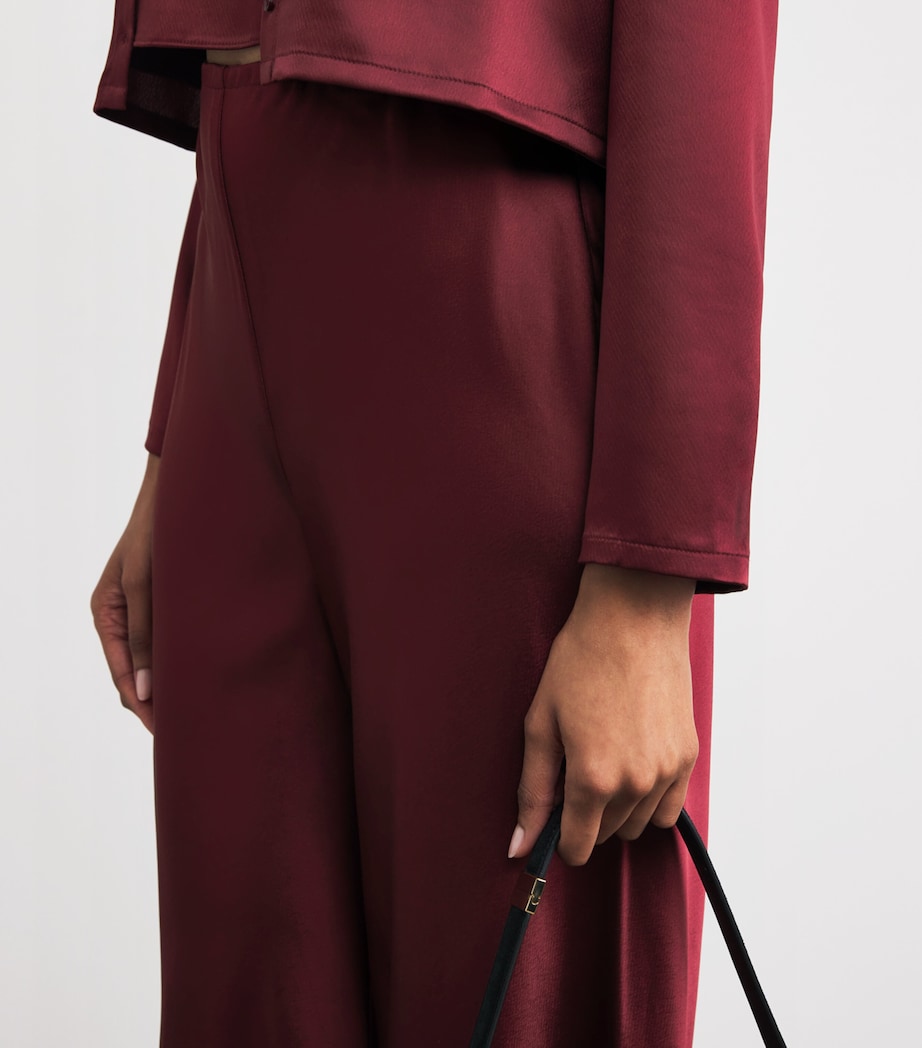 Satin Barb Bias Trousers BORDEAUX Image 6