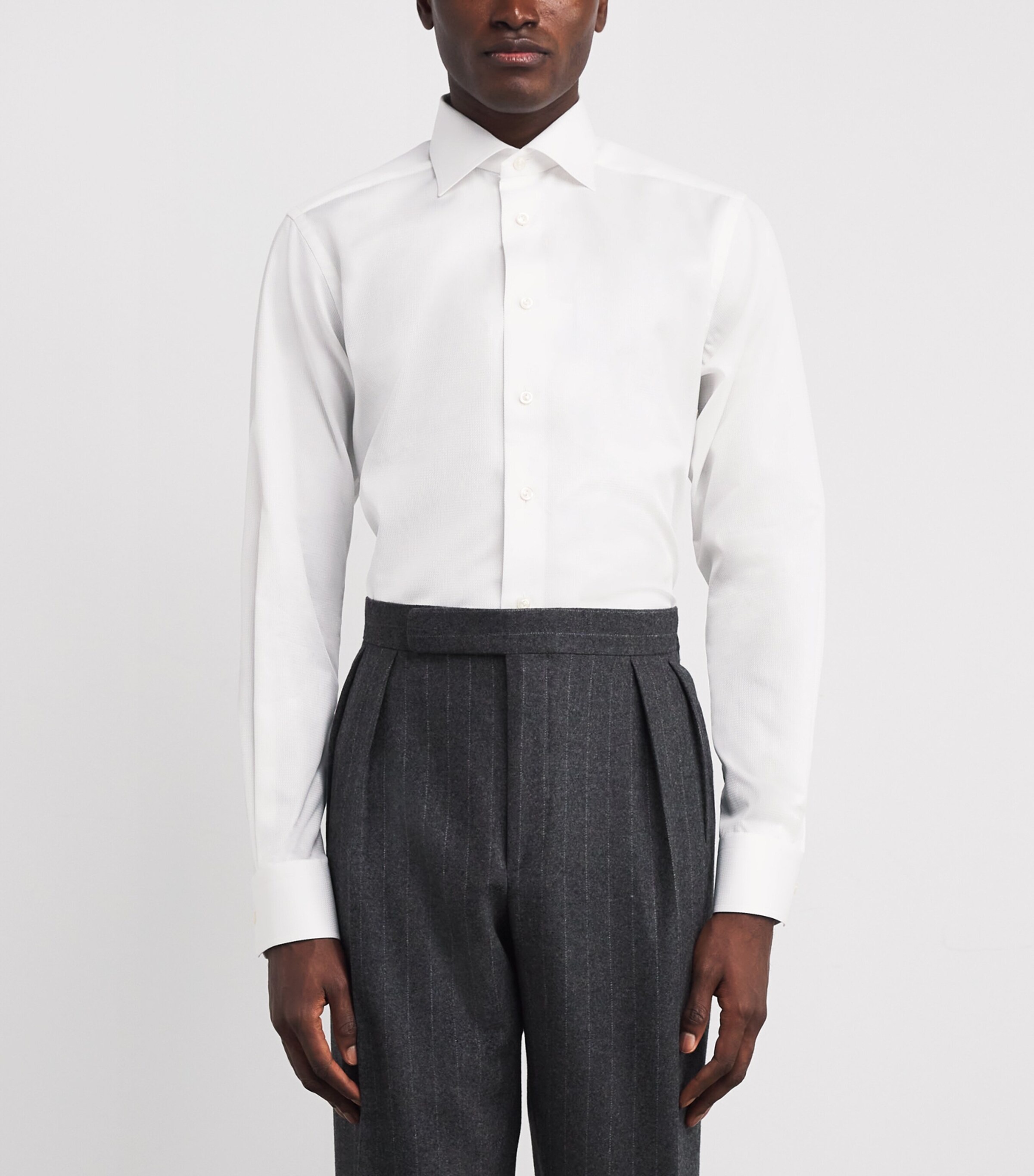 Cotton Dobby Contemporary Fit Shirt 0WHITE Image 3