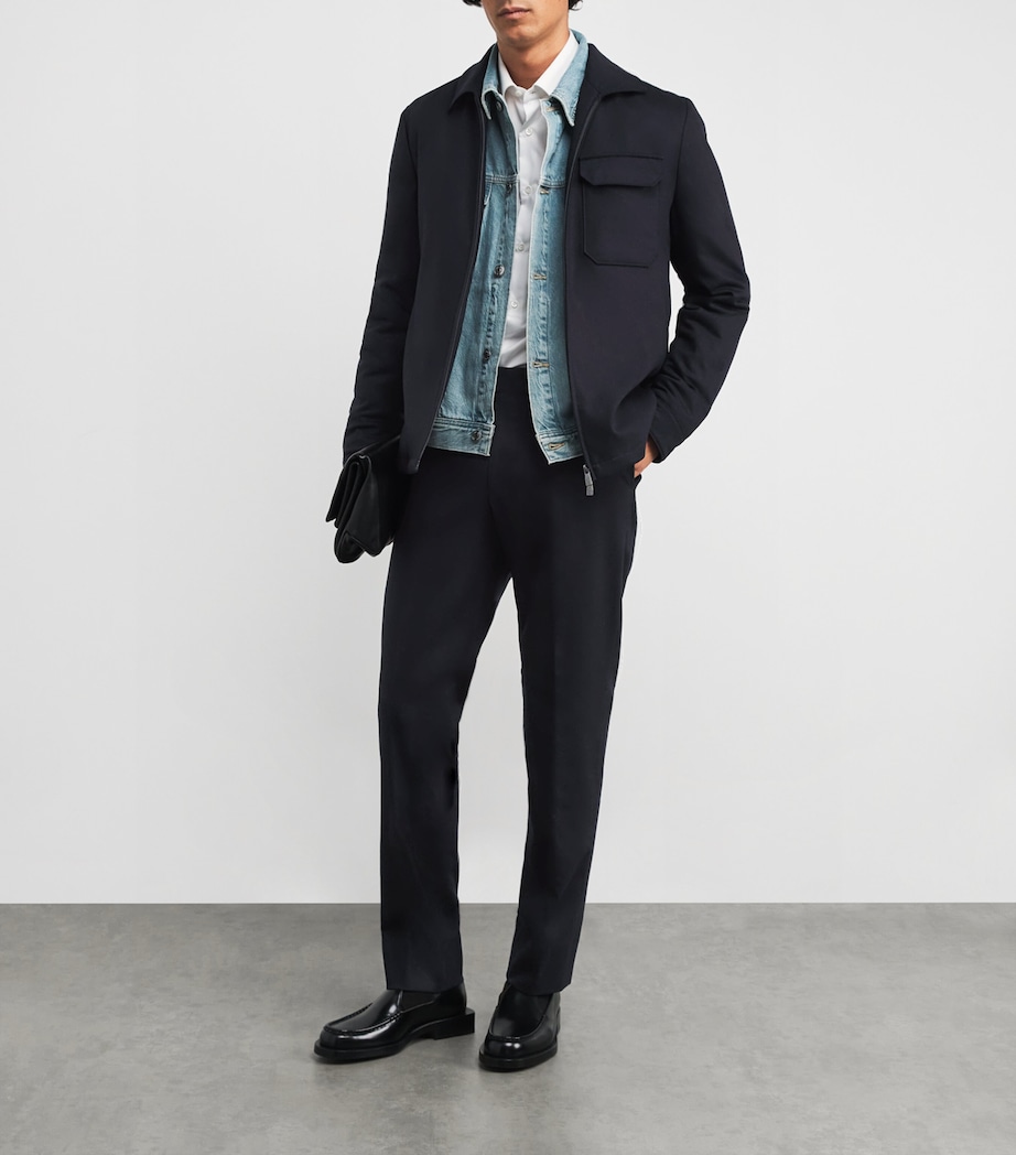 Wool-Cashmere Hybrid Jacket 001 NAVY BLUE Image 2