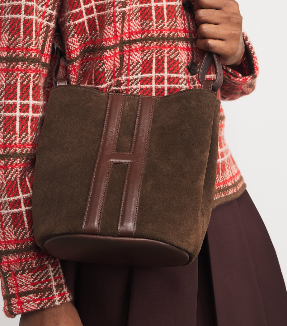 Small Suede Cross-Body Bag BROWN Image 2