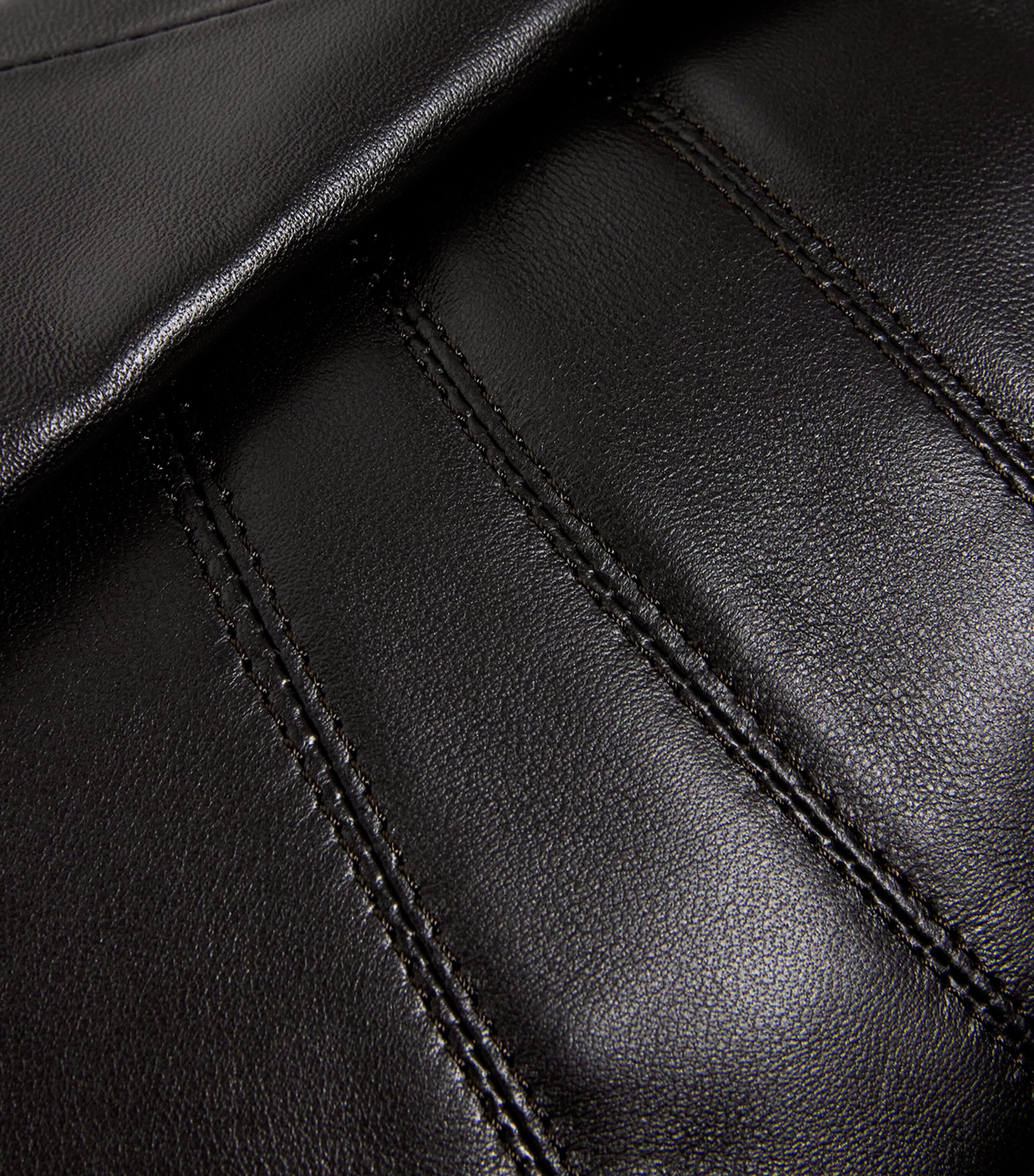 Small Nappa Leather Croissant Bag BR490/DARK CHOCOLATE Image 6