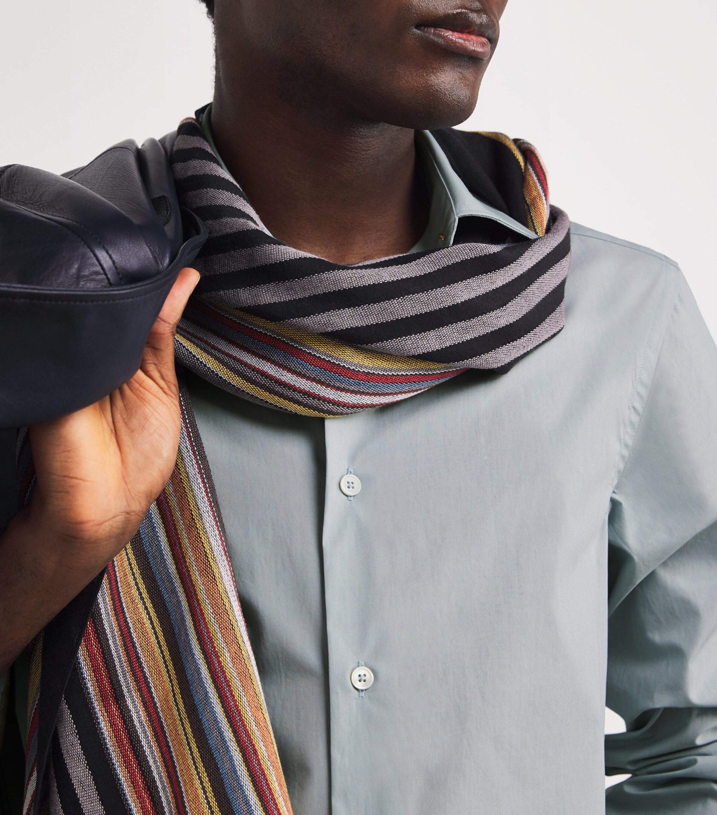 Cotton Long-Sleeve Shirt 40_LIGHT BLUE Image 6