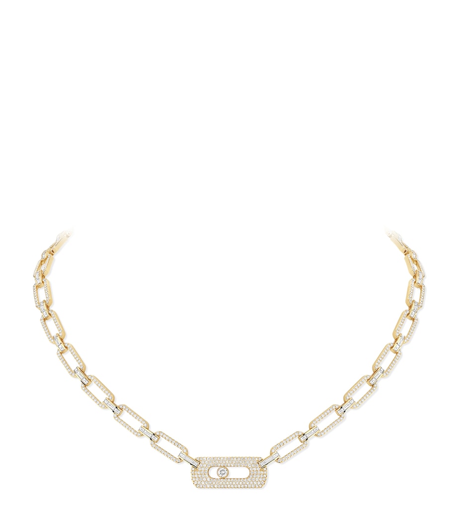 Messika Move Link Yellow Gold and Diamond Necklace Yellow Gold Image 1