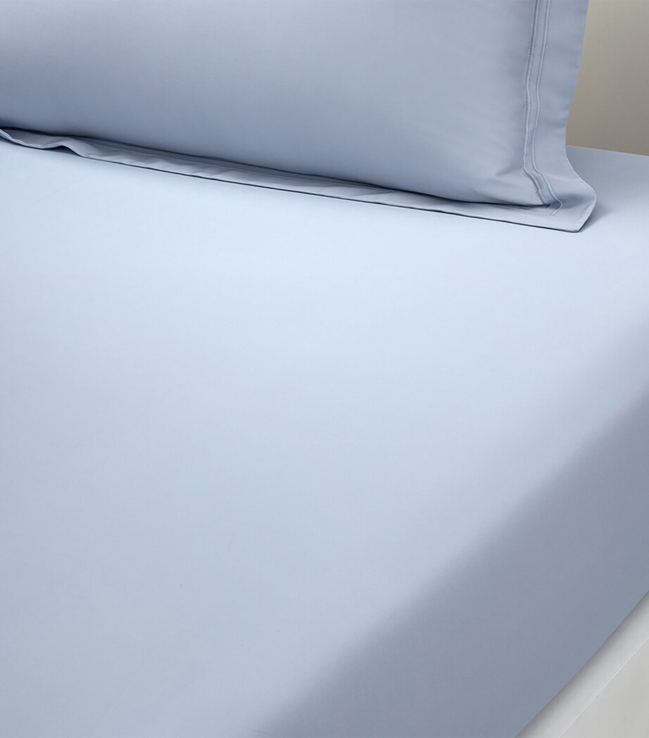 Triomphe Celeste Double Fitted Sheet (135cm x 190cm) CELESTE Image 2