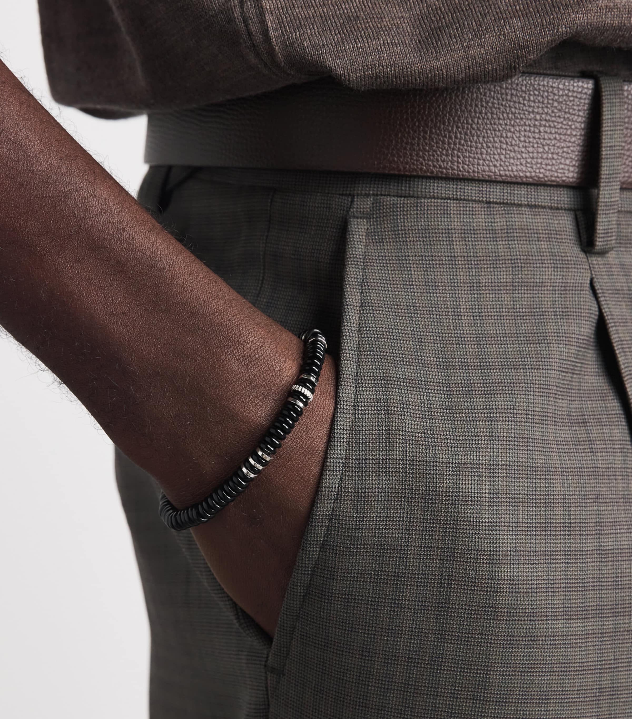 Tateossian Black Agate Disc Bracelet | Harrods US