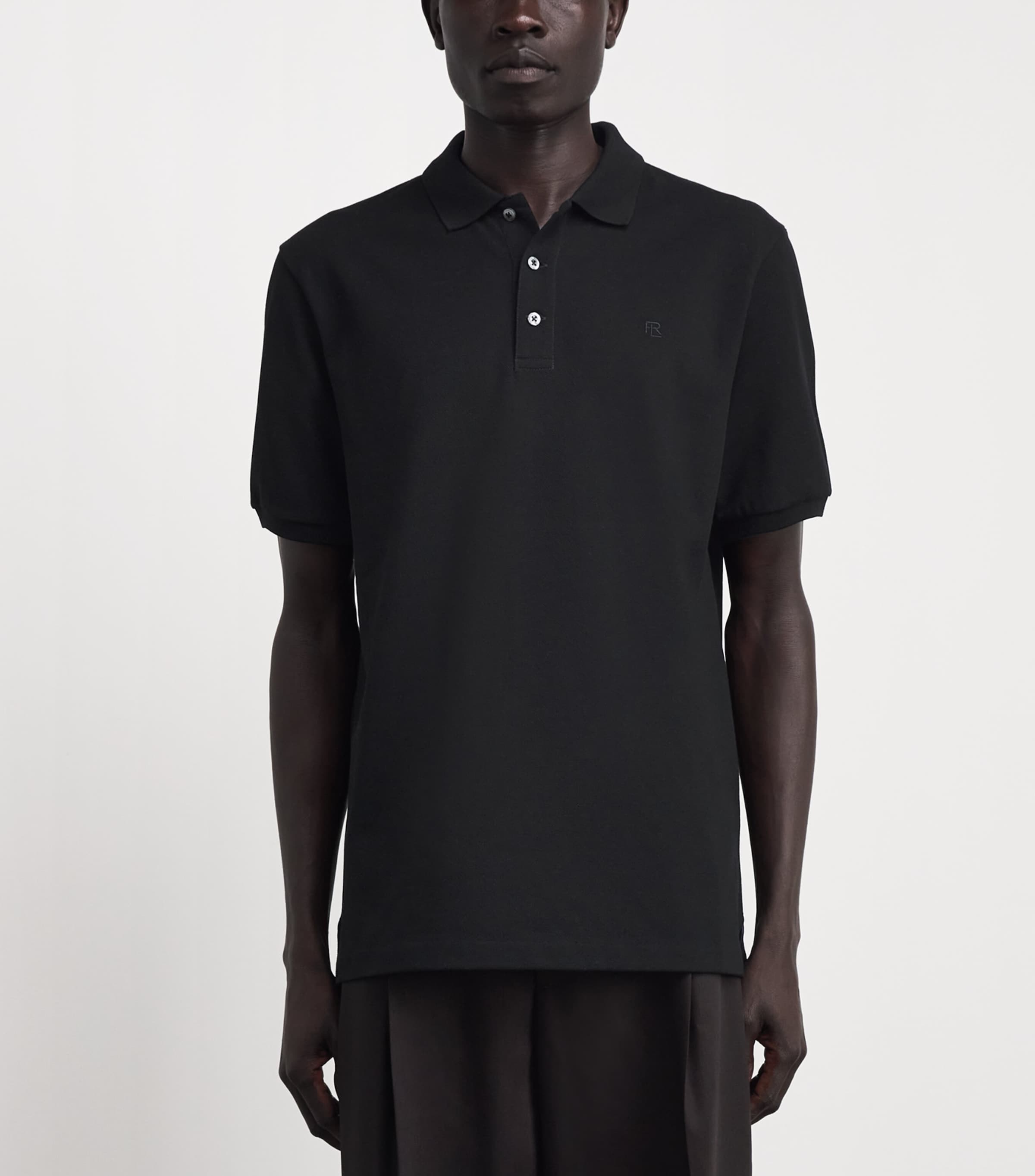 Ralph Lauren Purple Label Mens Cotton Piqué Polo Shirt Classic Black Image 4