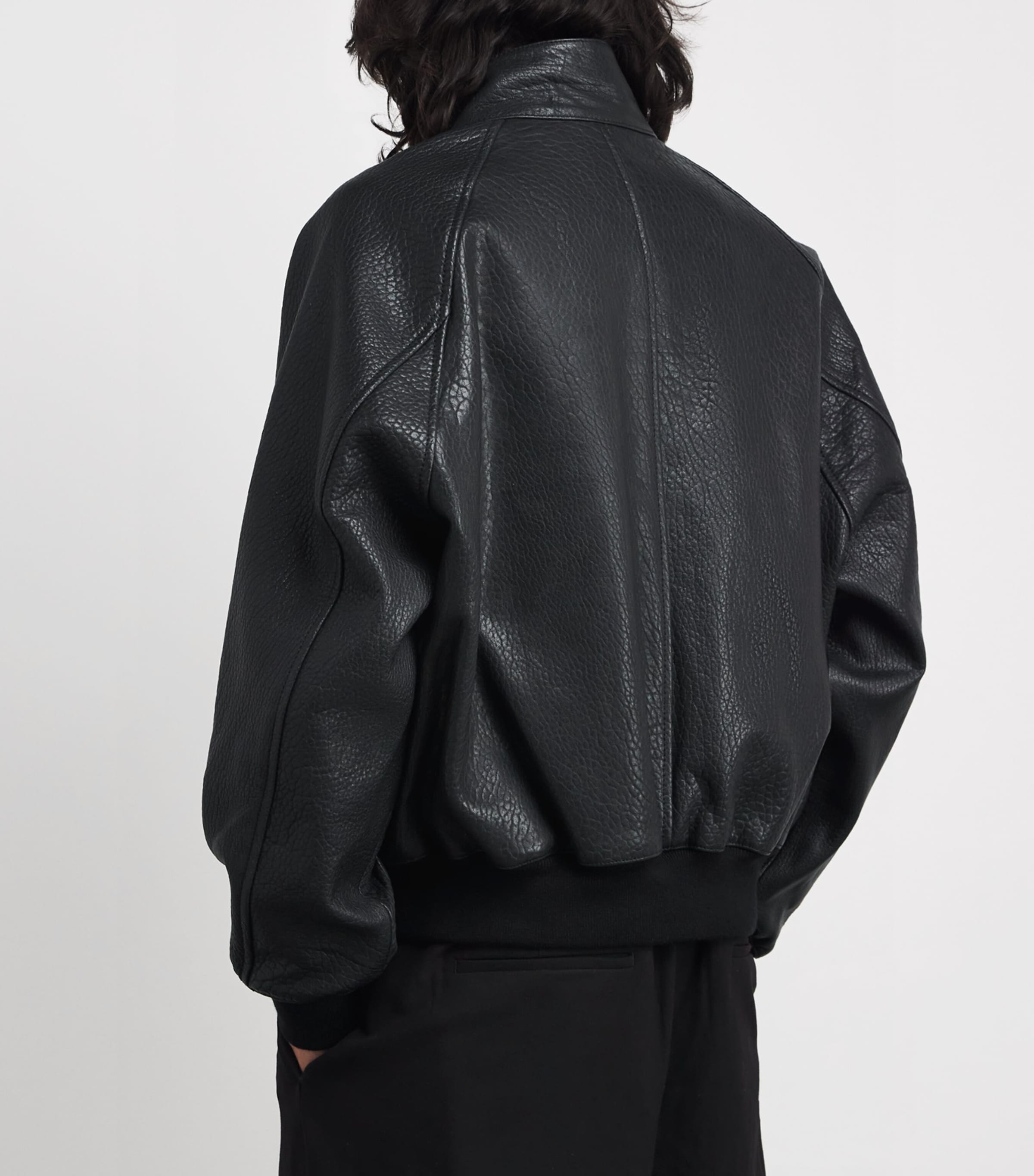 Over Leather Jacket BLACK Image 4