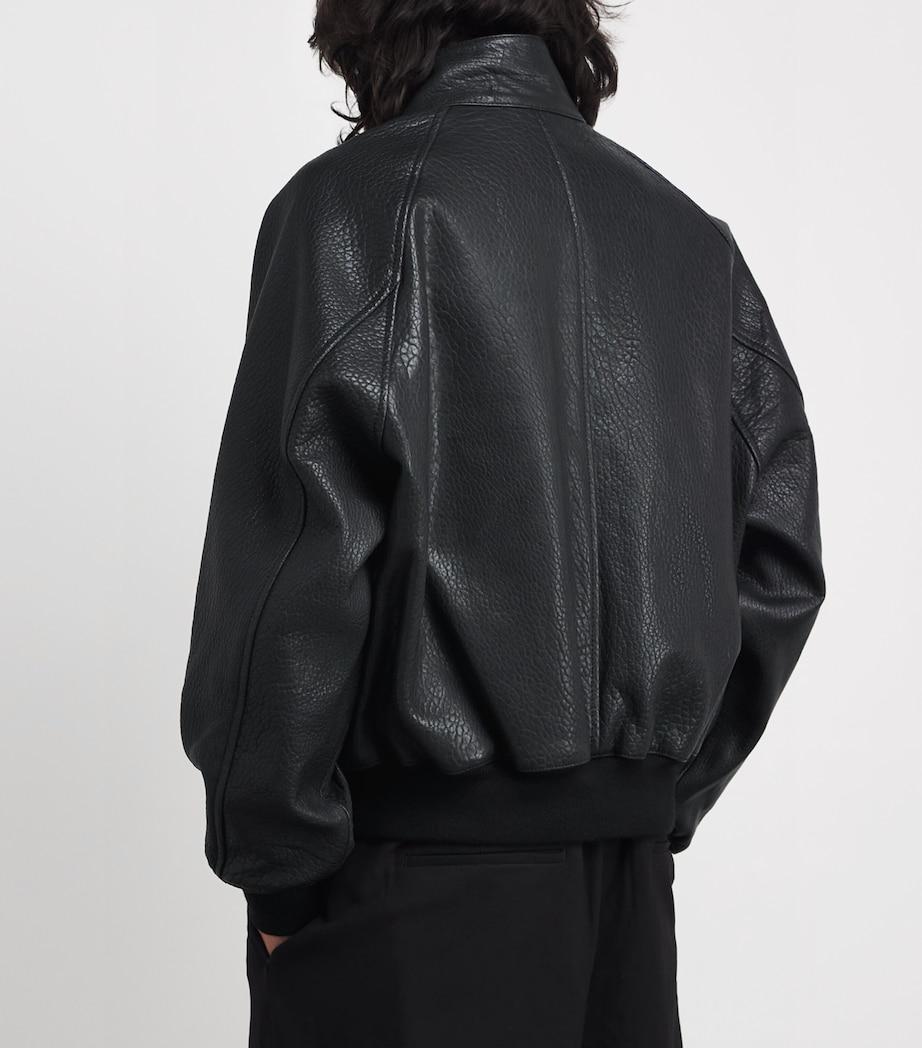 Over Leather Jacket BLACK Image 4