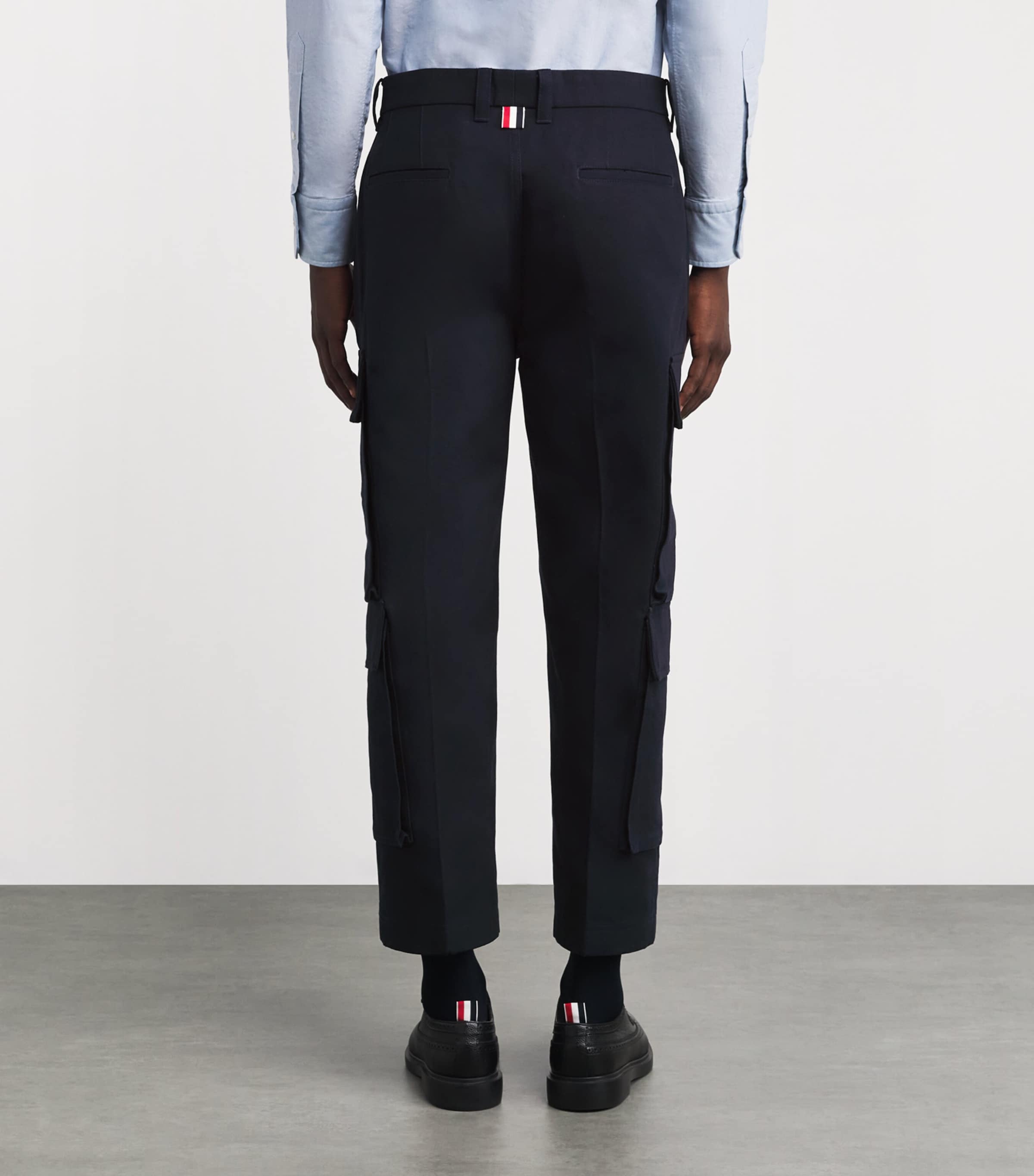 Cotton Cargo Trousers NAVY Image 3