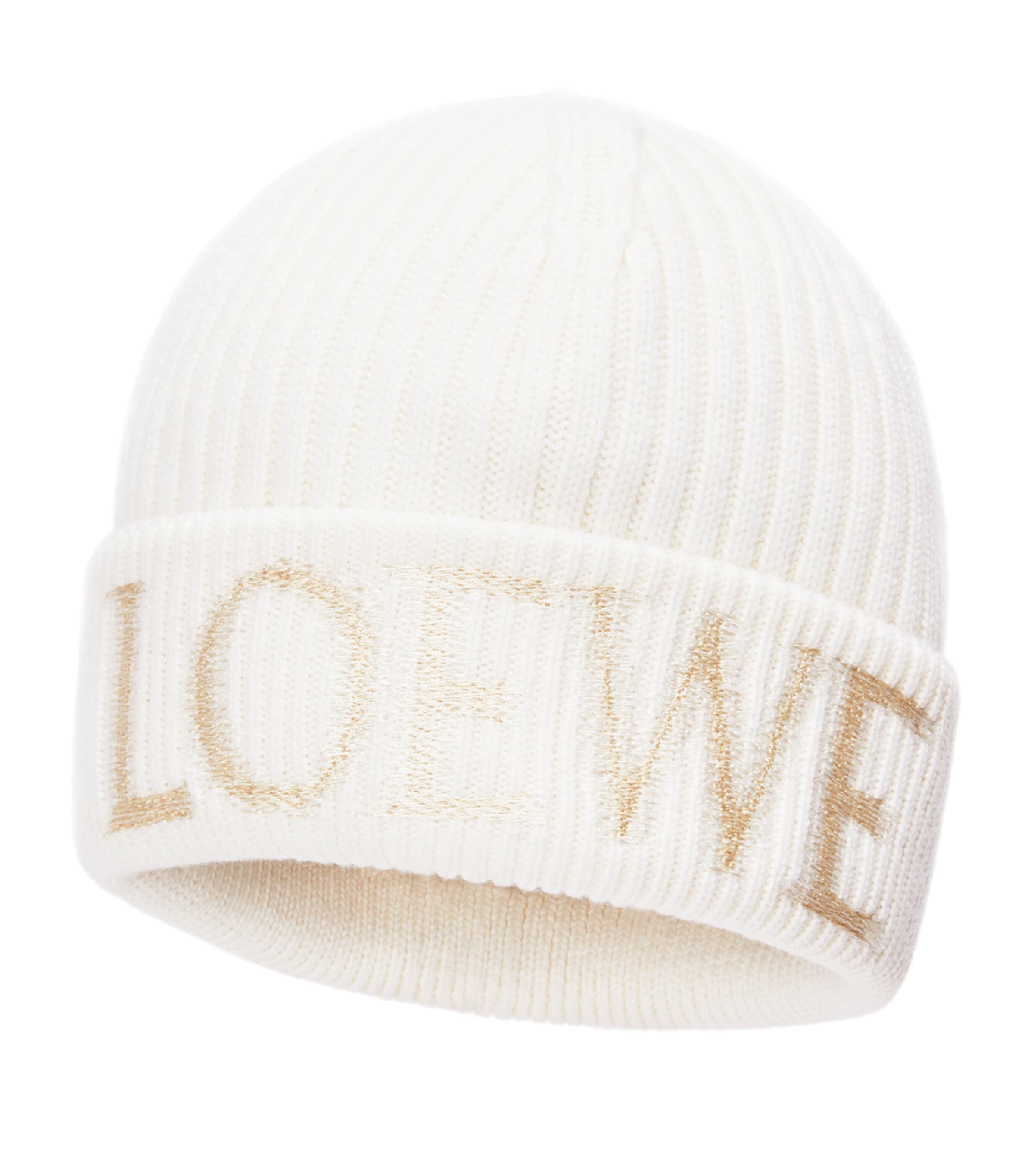 Loewe Logo Wool Beanie In White