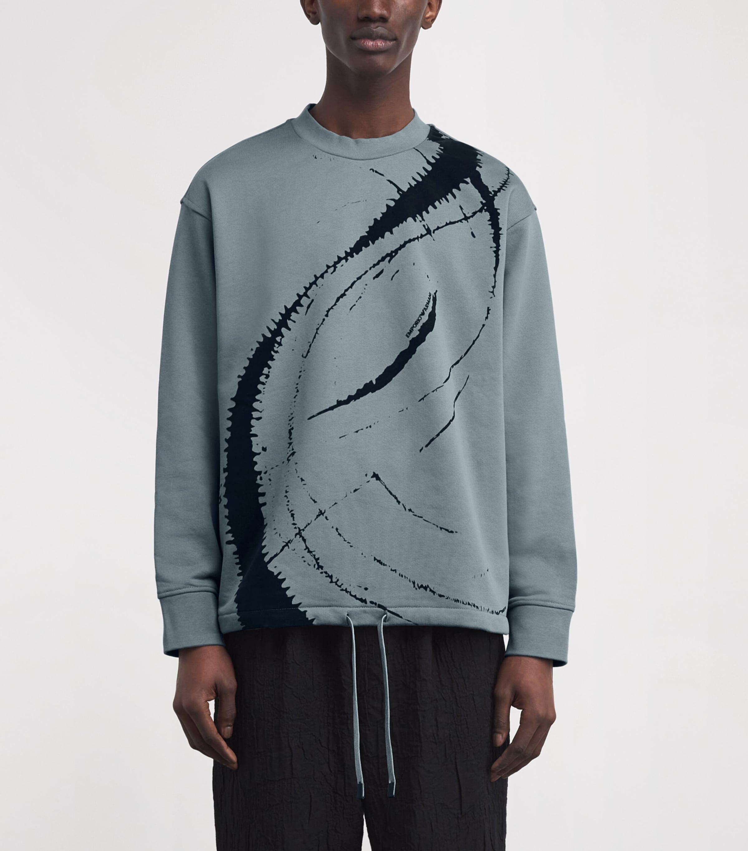 Cotton Flocked Sweatshirt U9170 Image 3