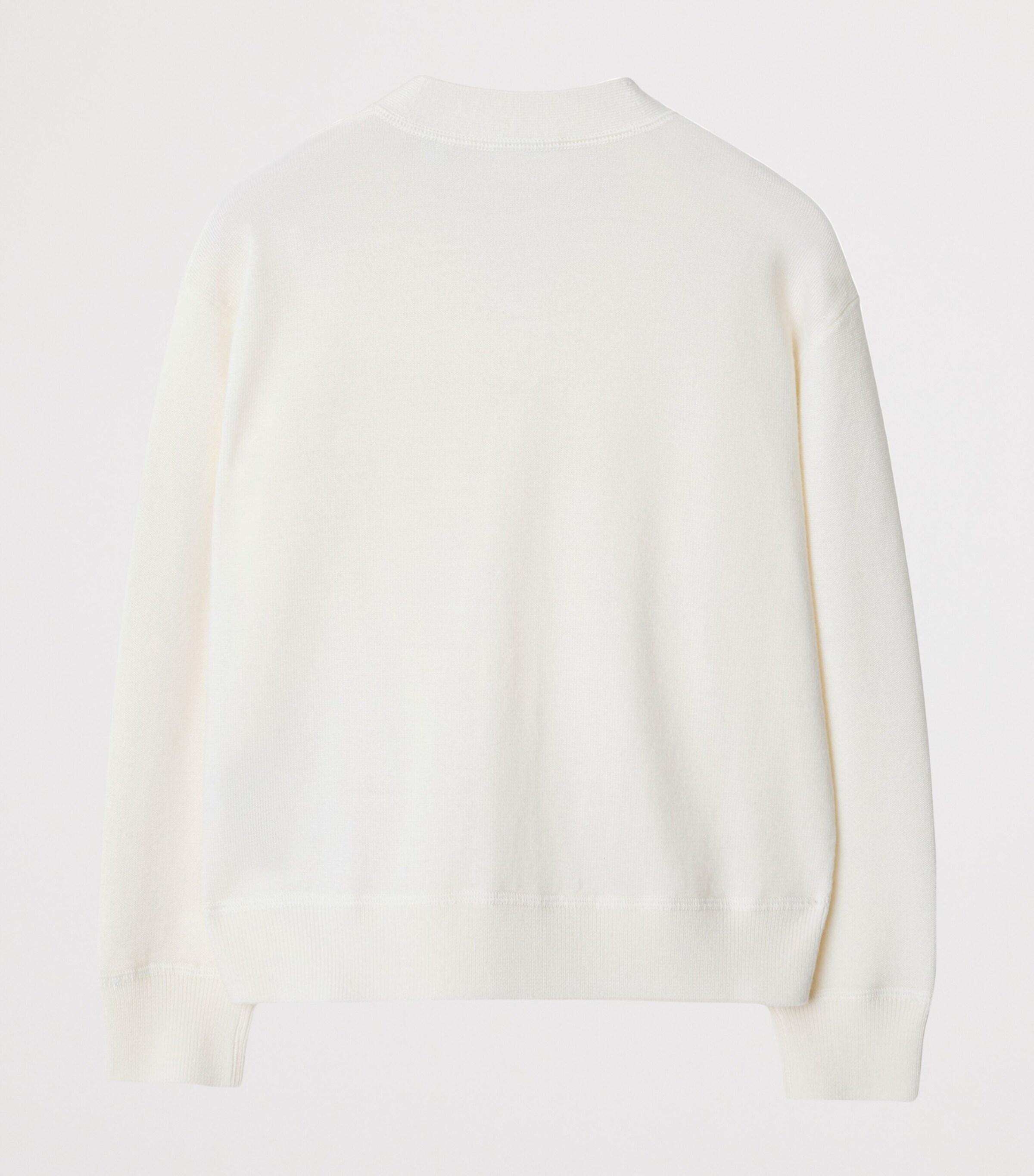 Wool Check-Label Cardigan (3-12 Years) IVORY Image 2