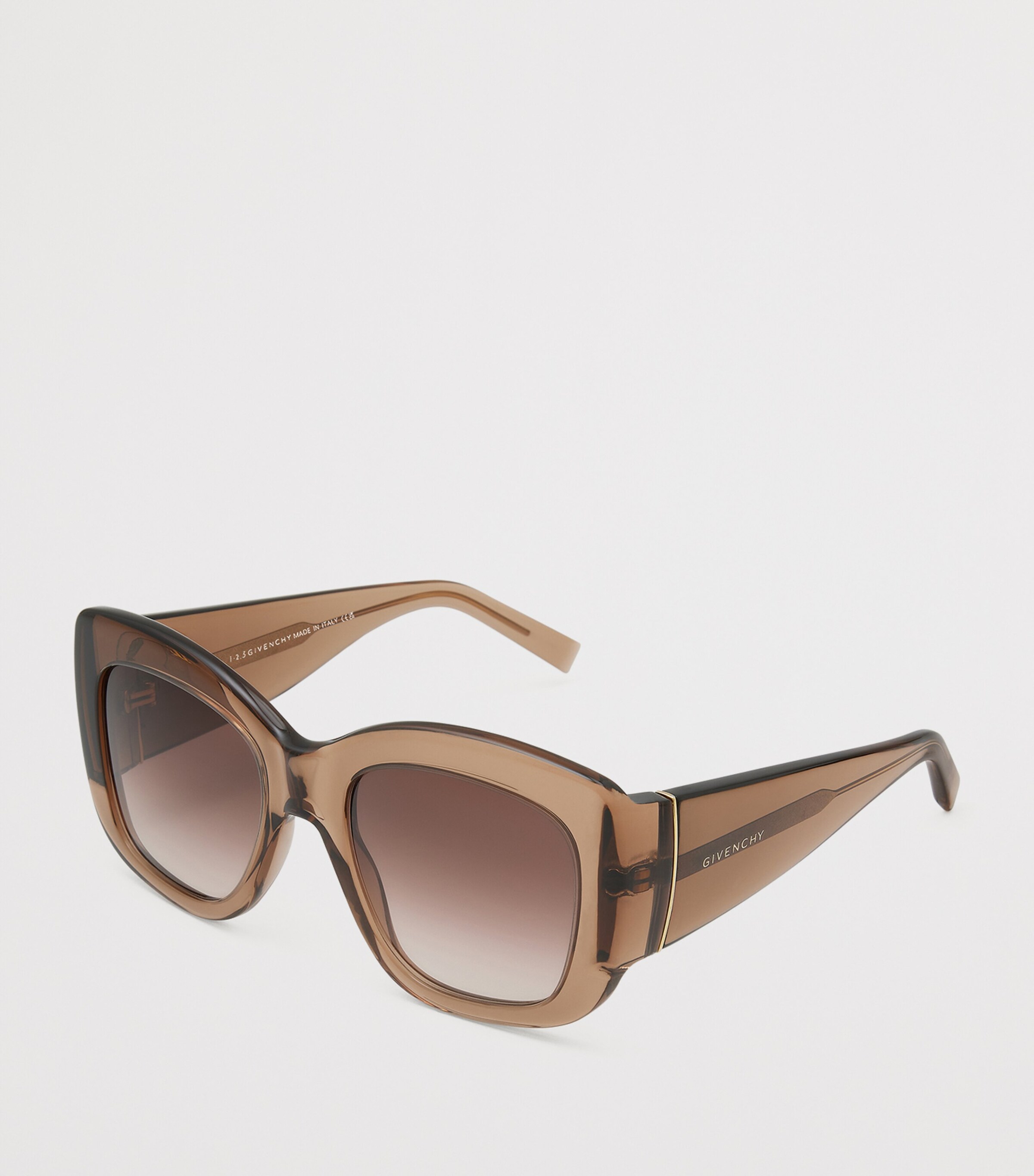 Acetate Bold Sunglasses LIGHT BROWN Image 3