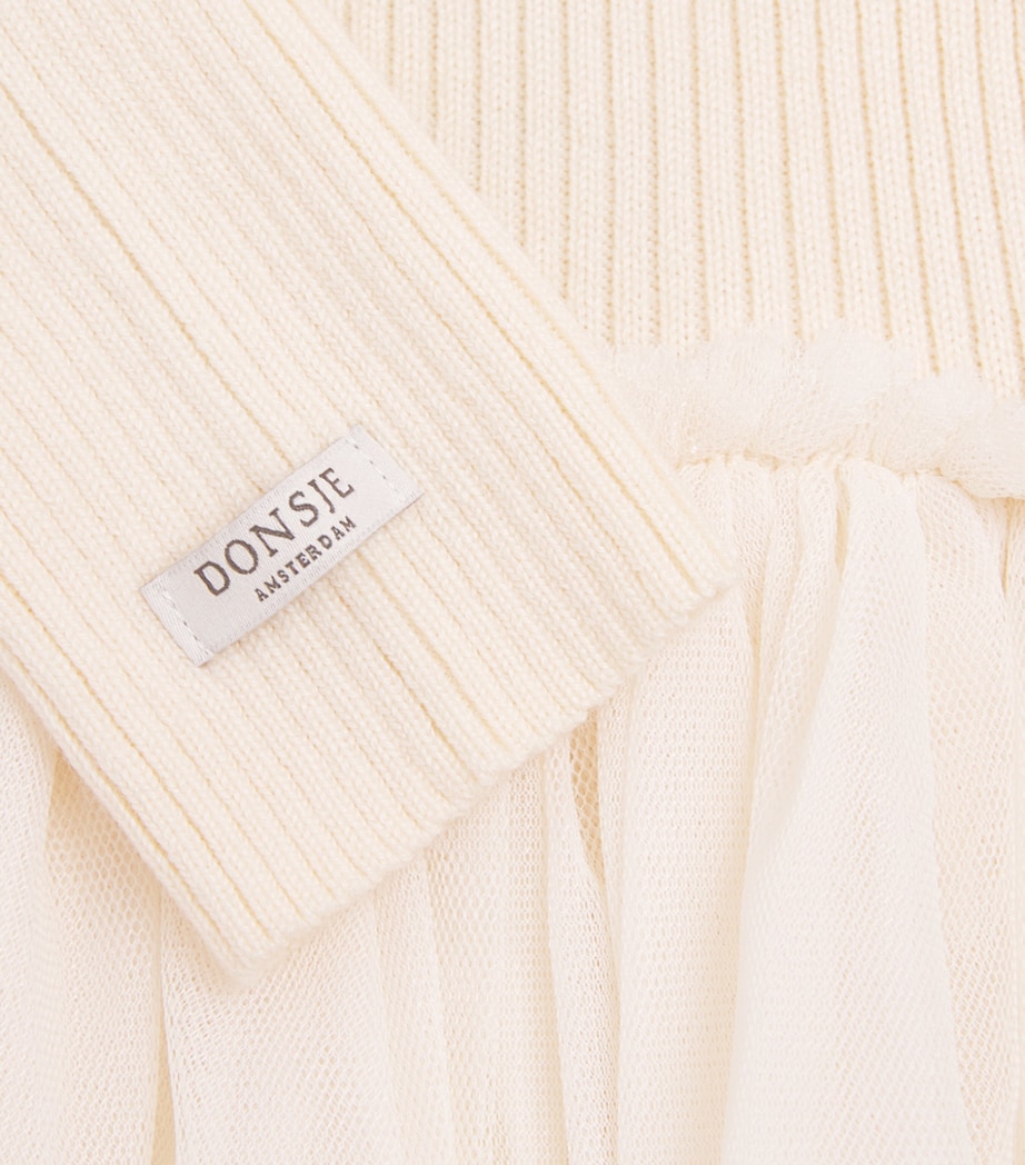 Donsje Wool-Blend Tulle Sweater Dress (0 Months-4 Years) Misty Rose Image 3