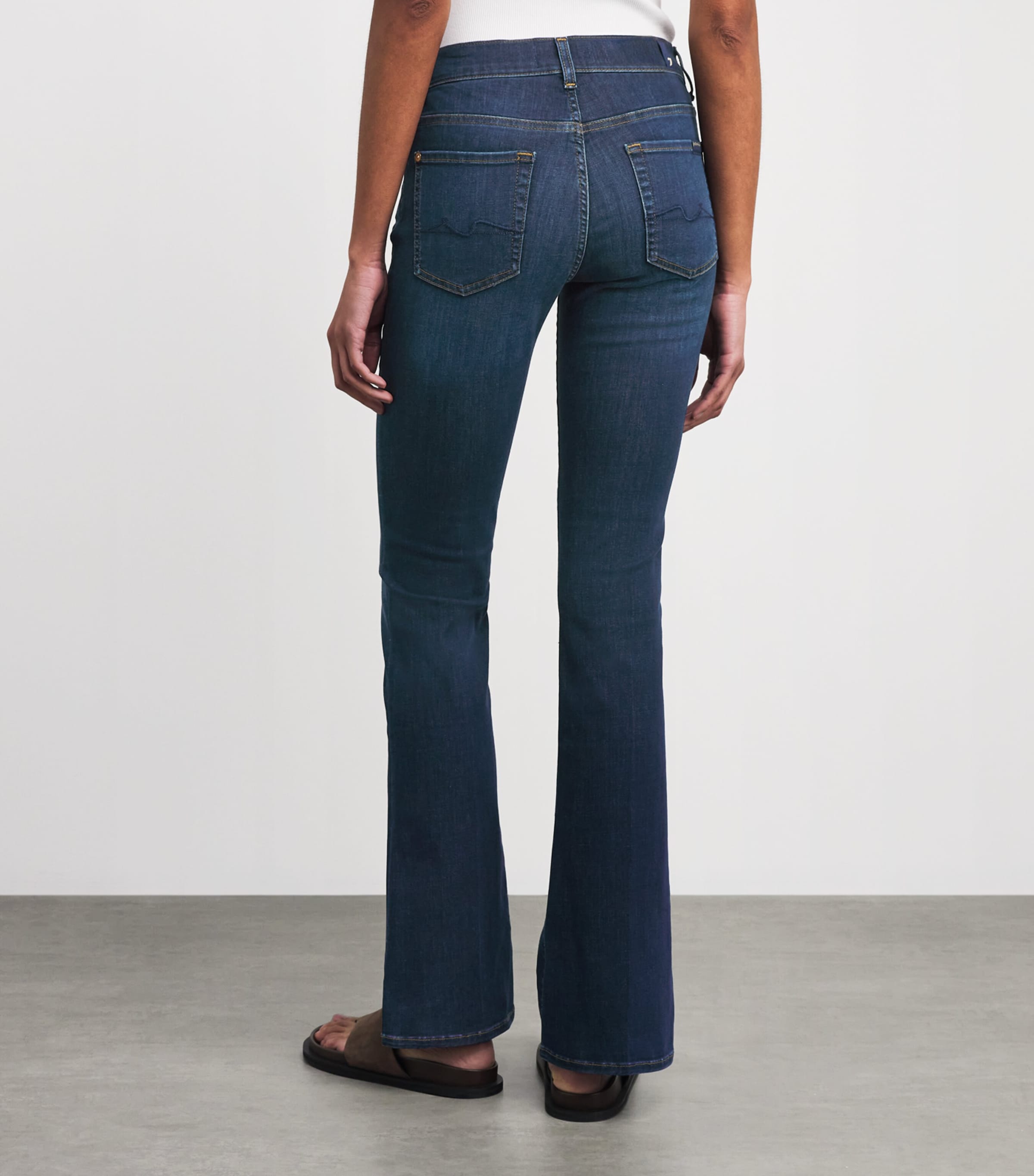 7 For All Mankind Womens B(Air) Bootcut Jeans Duchess Mid Blue Image 5