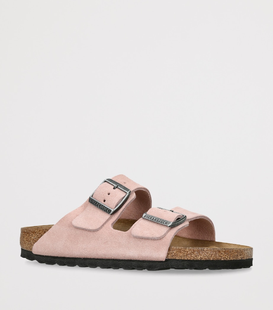 Birkenstock Suede Arizona Sandals Pale Pink Image 3