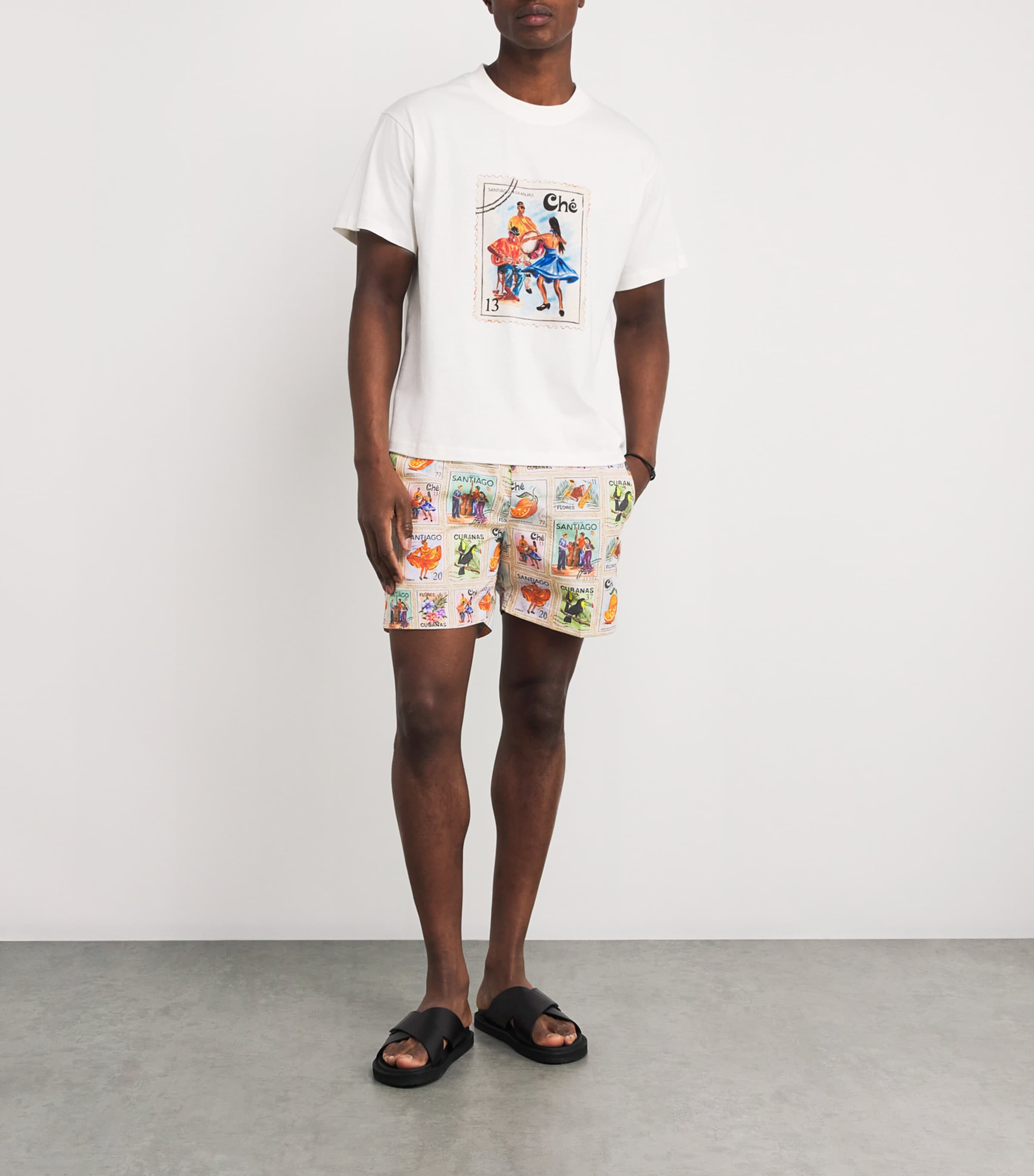 CHÉ Mens Estampillas Print Swim Shorts Multi Image 2